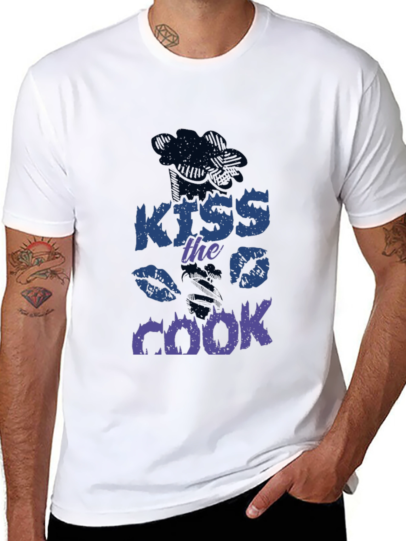 Kiss The Cook T-Shirt - Novelty Chef Shirt