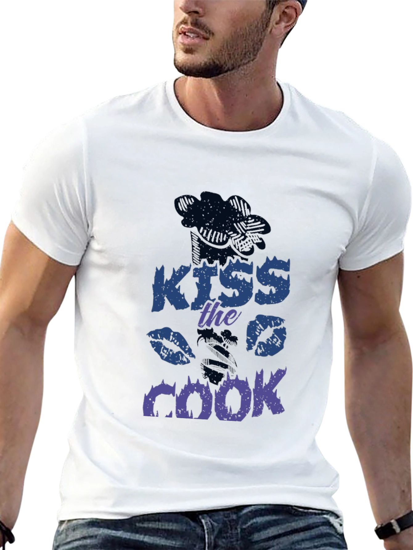 Kiss The Cook T-Shirt - Novelty Chef Shirt