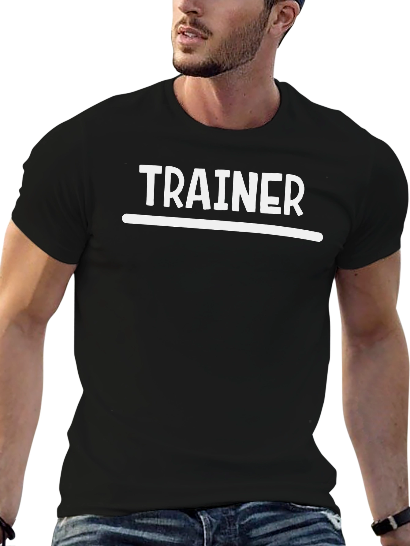Trainer Graphic Tee - Classic Black Cotton T-Shirt