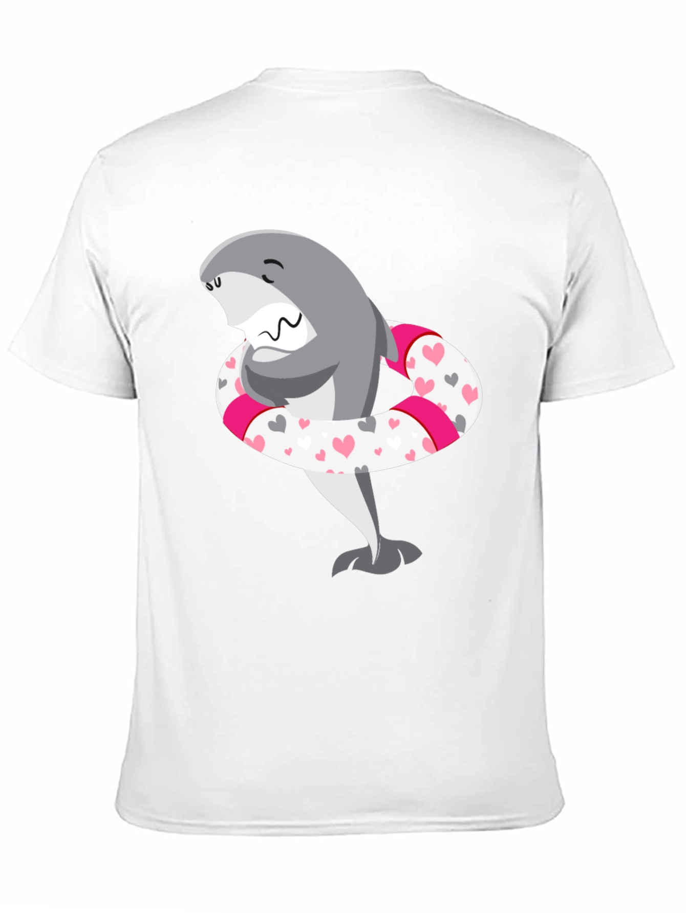 Cute Shark T-Shirt - Heart Swim Ring