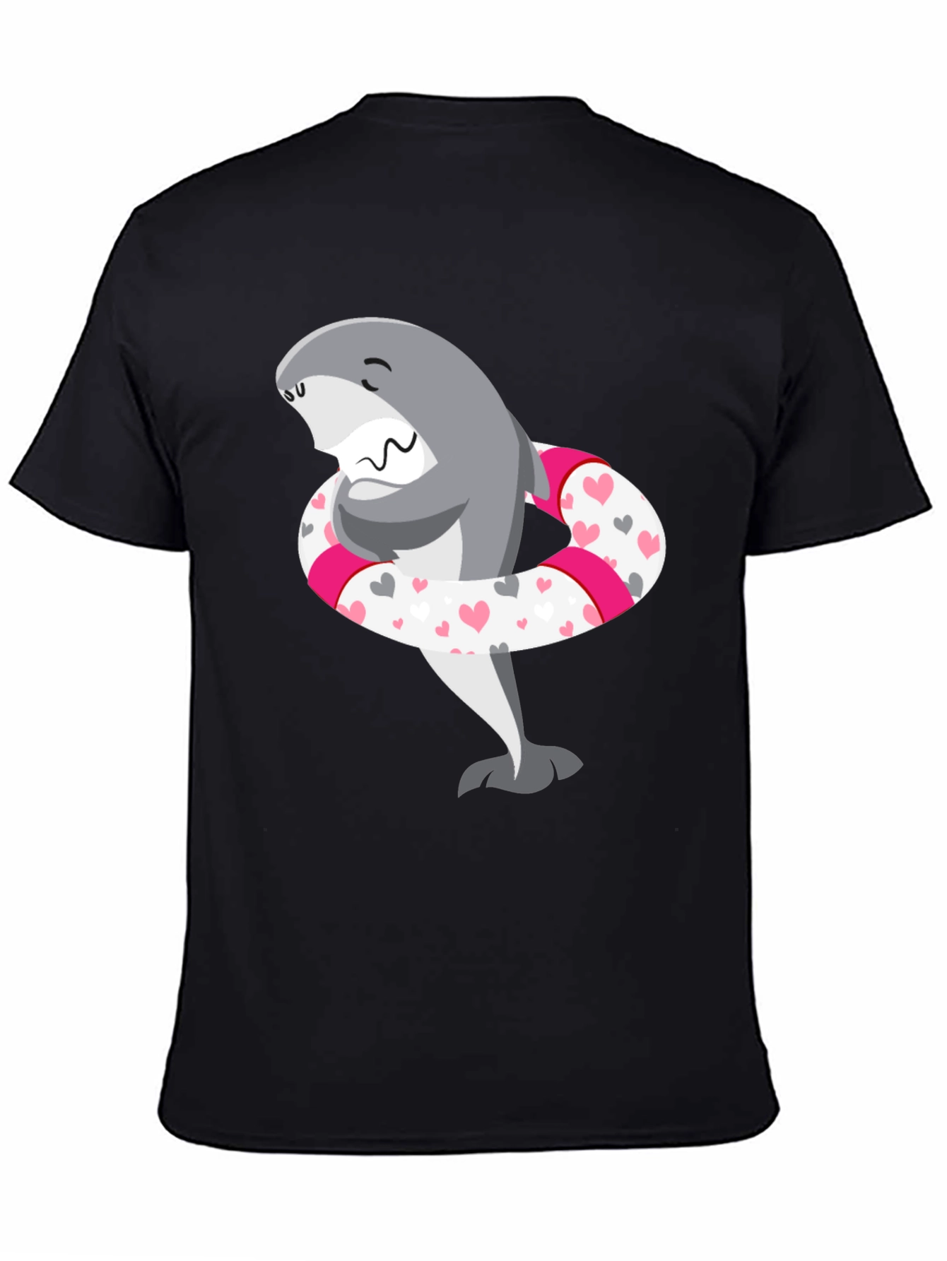 Cute Shark T-Shirt - Heart Swim Ring