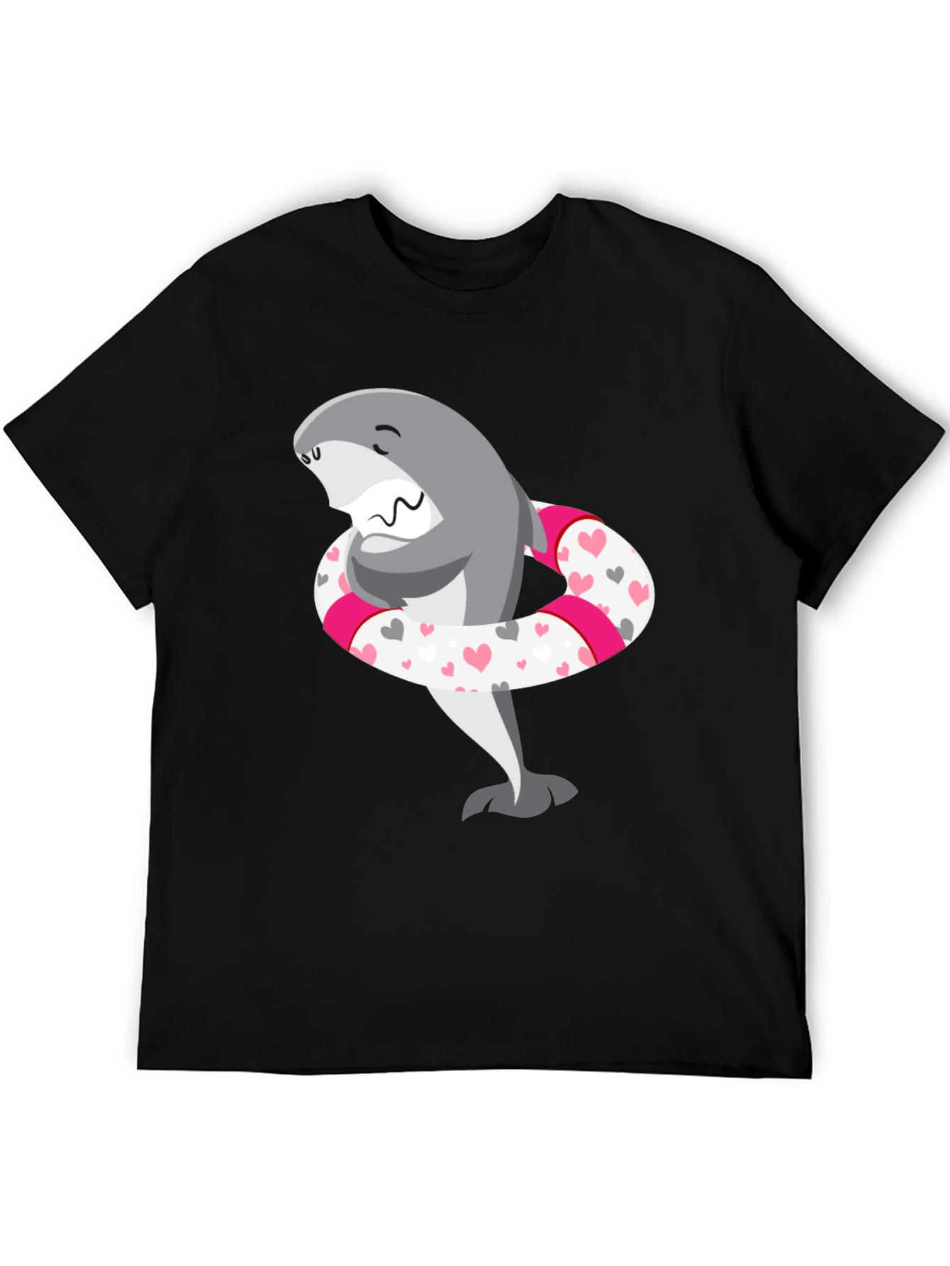Cute Shark T-Shirt - Heart Swim Ring