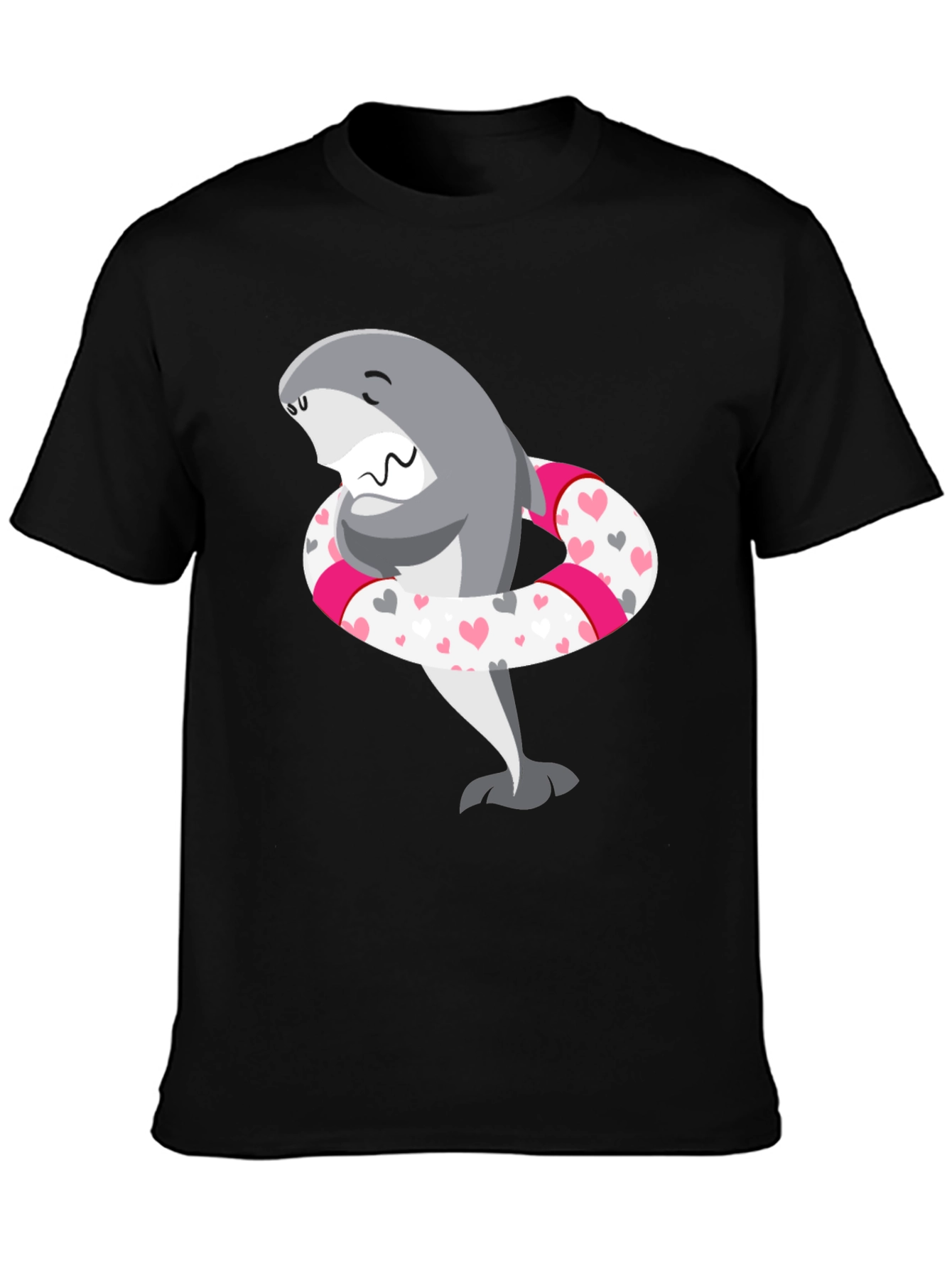 Cute Shark T-Shirt - Heart Swim Ring