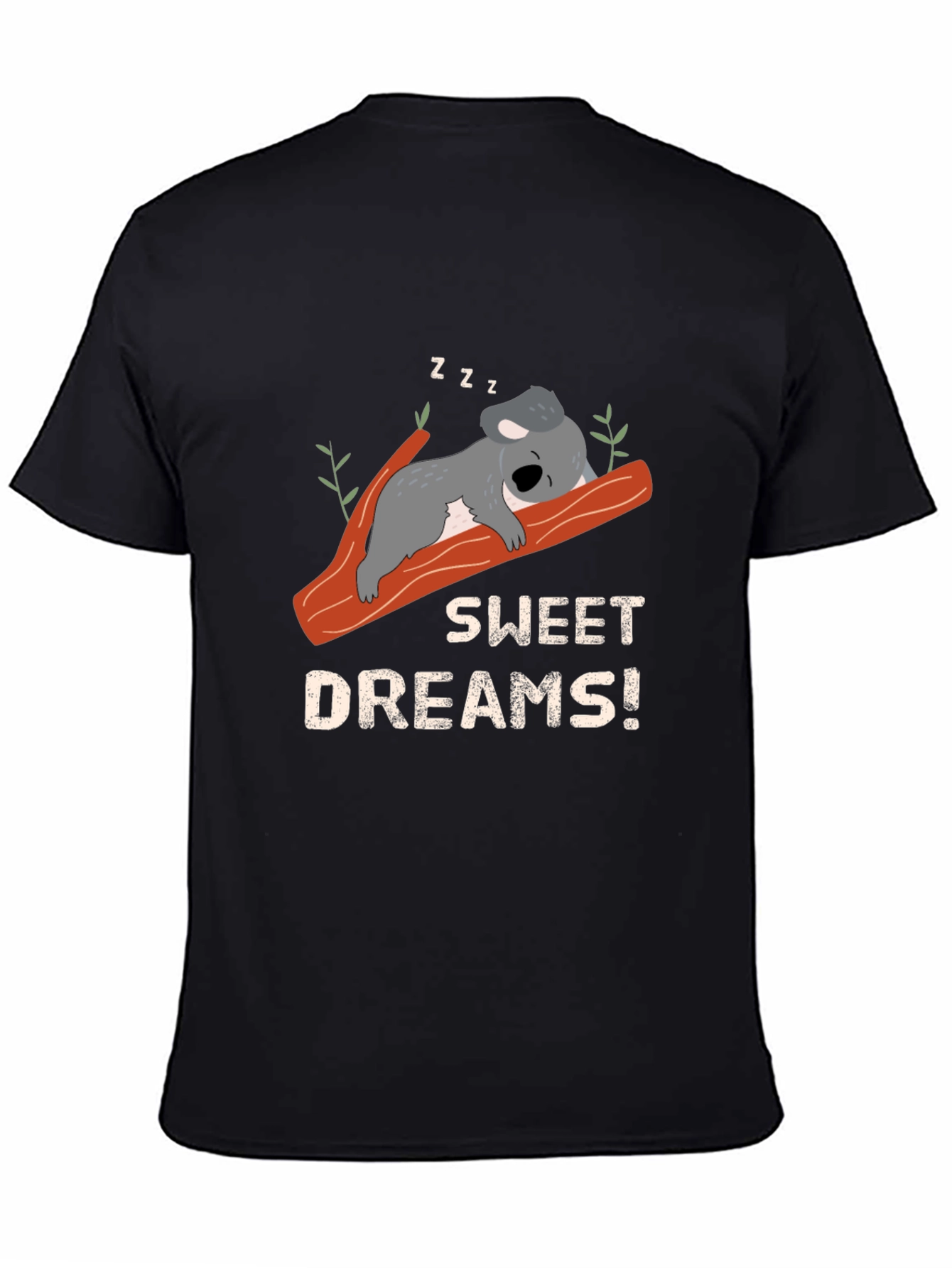 Sweet Dreams Koala Bear T-Shirt - Black
