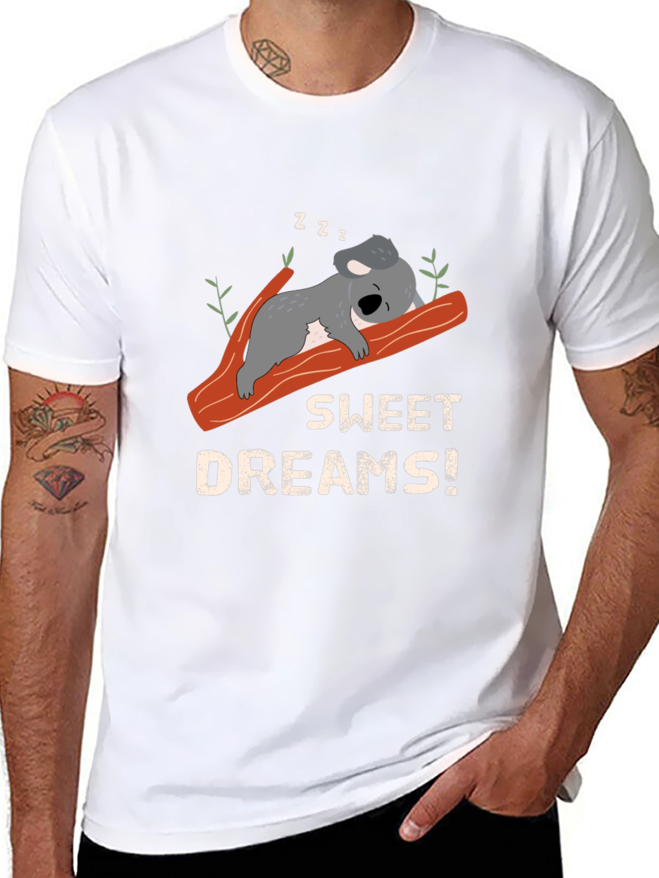 Sweet Dreams Koala Bear T-Shirt - Black