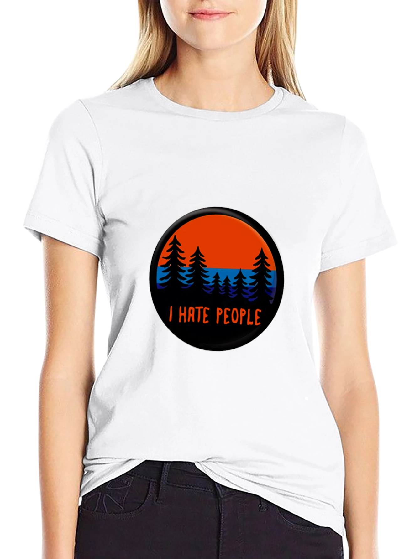 I Hate People T-Shirt - Nature Scene Graphic Tee
