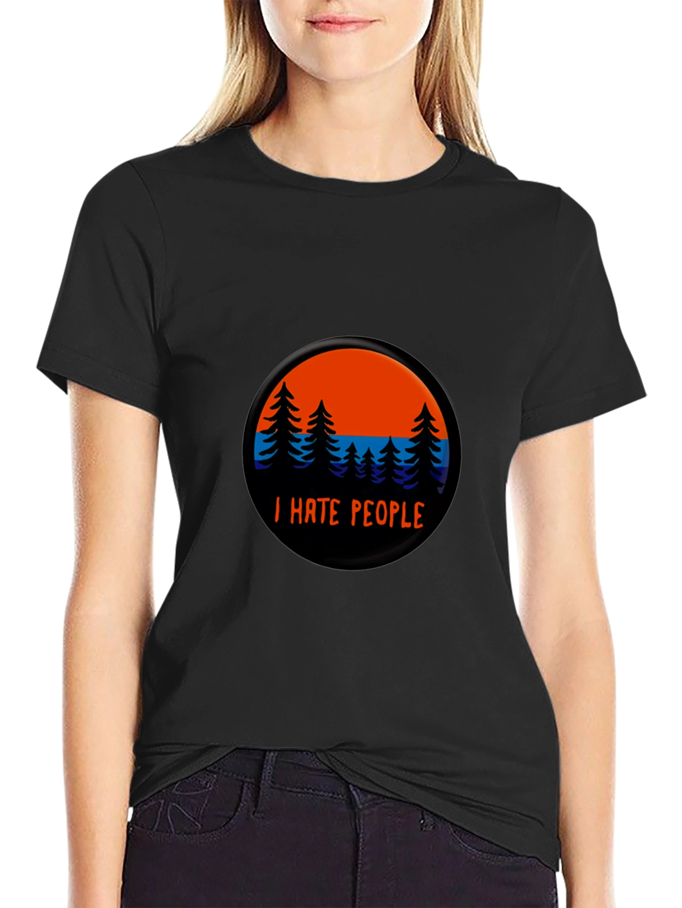 I Hate People T-Shirt - Nature Scene Graphic Tee