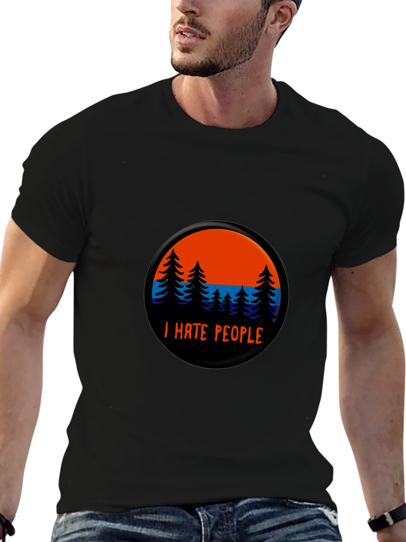 I Hate People T-Shirt - Nature Scene Graphic Tee