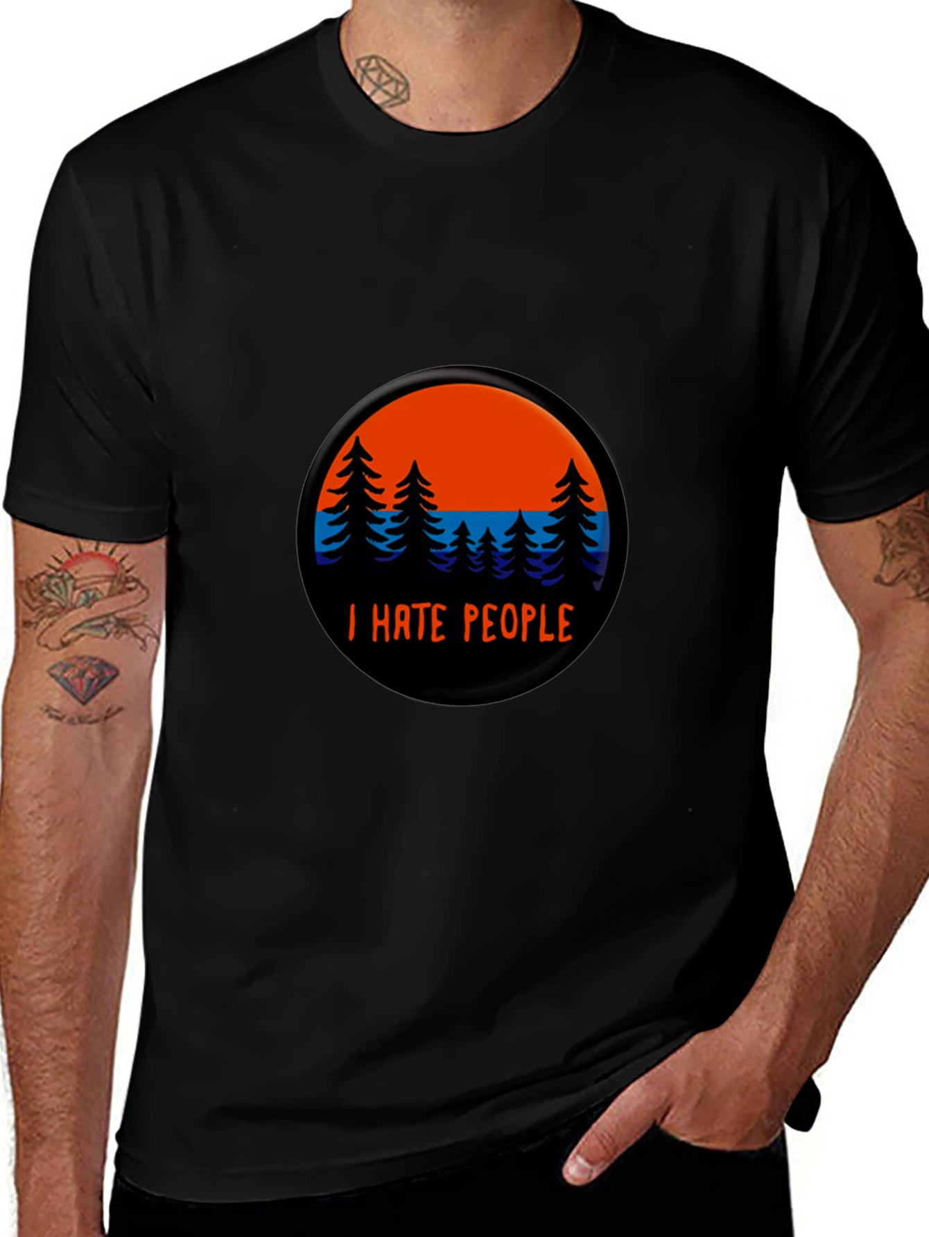 I Hate People T-Shirt - Nature Scene Graphic Tee