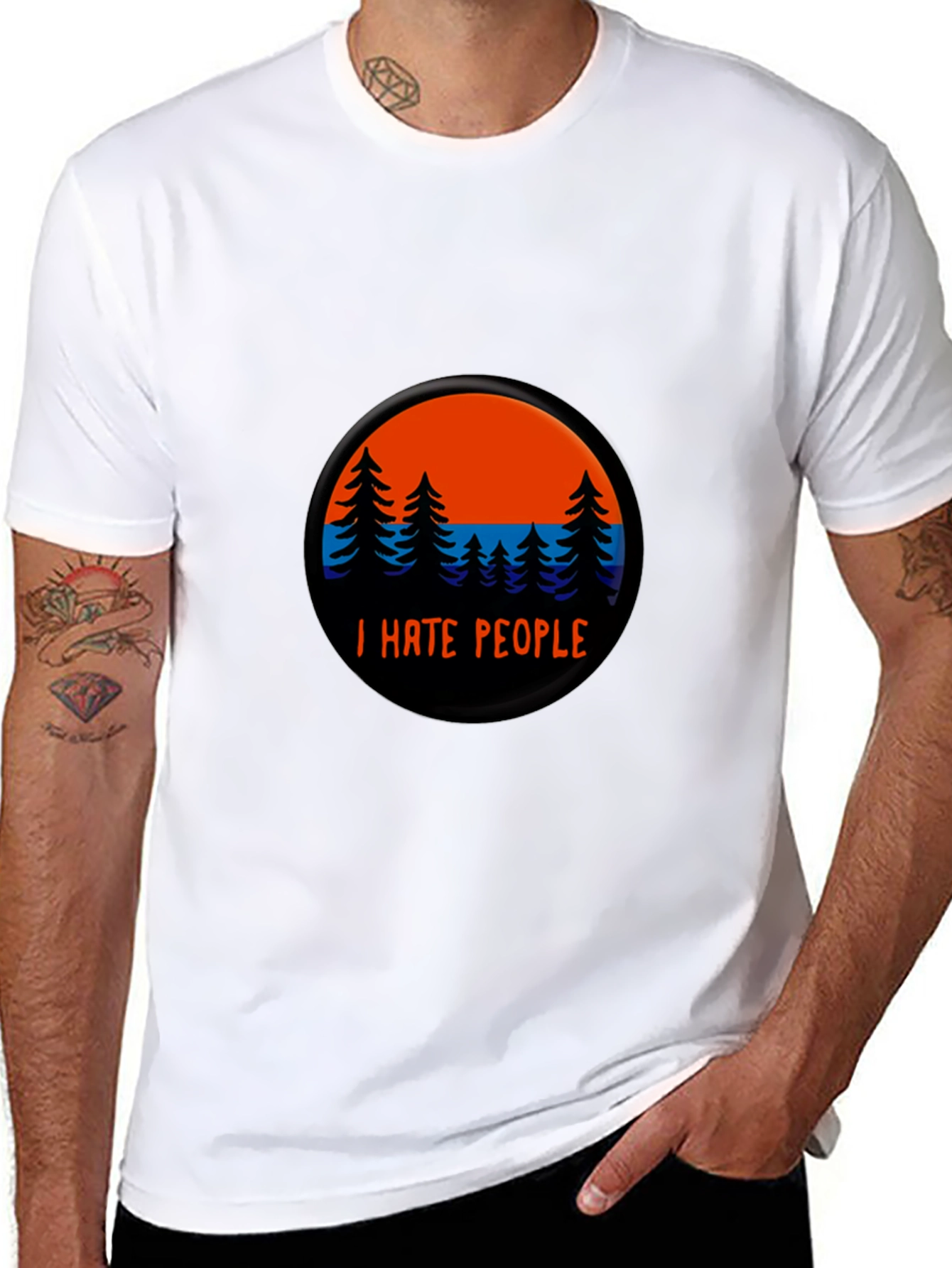 I Hate People T-Shirt - Nature Scene Graphic Tee