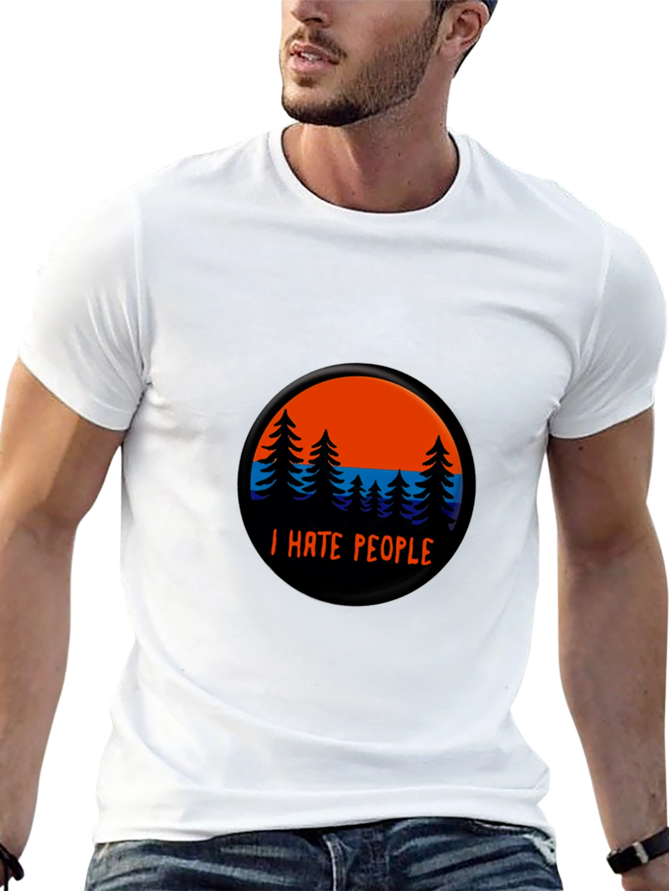 I Hate People T-Shirt - Nature Scene Graphic Tee
