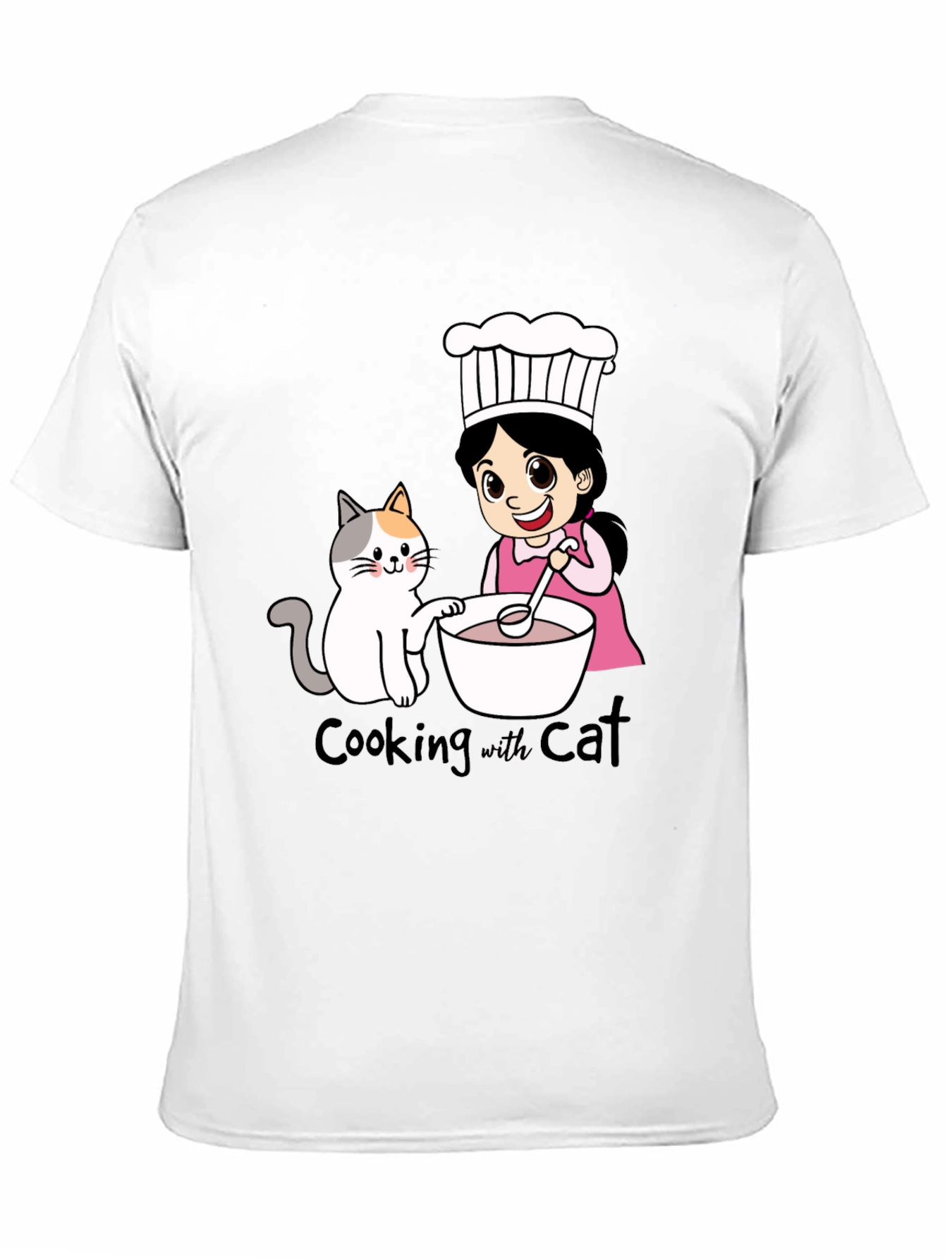 Cooking with Cat Graphic T-Shirt