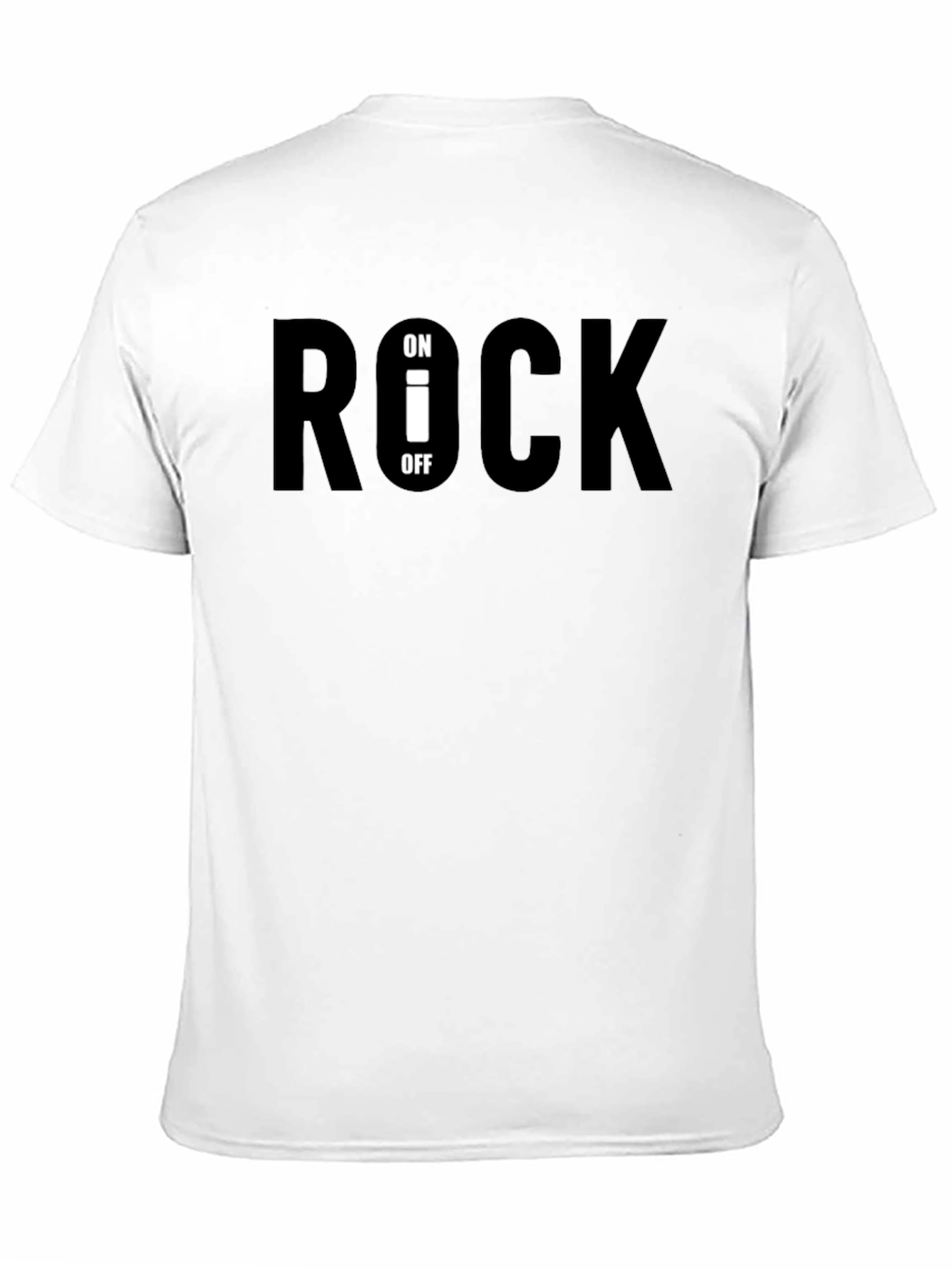 Rock On/Off Graphic Tee - Black Cotton T-Shirt