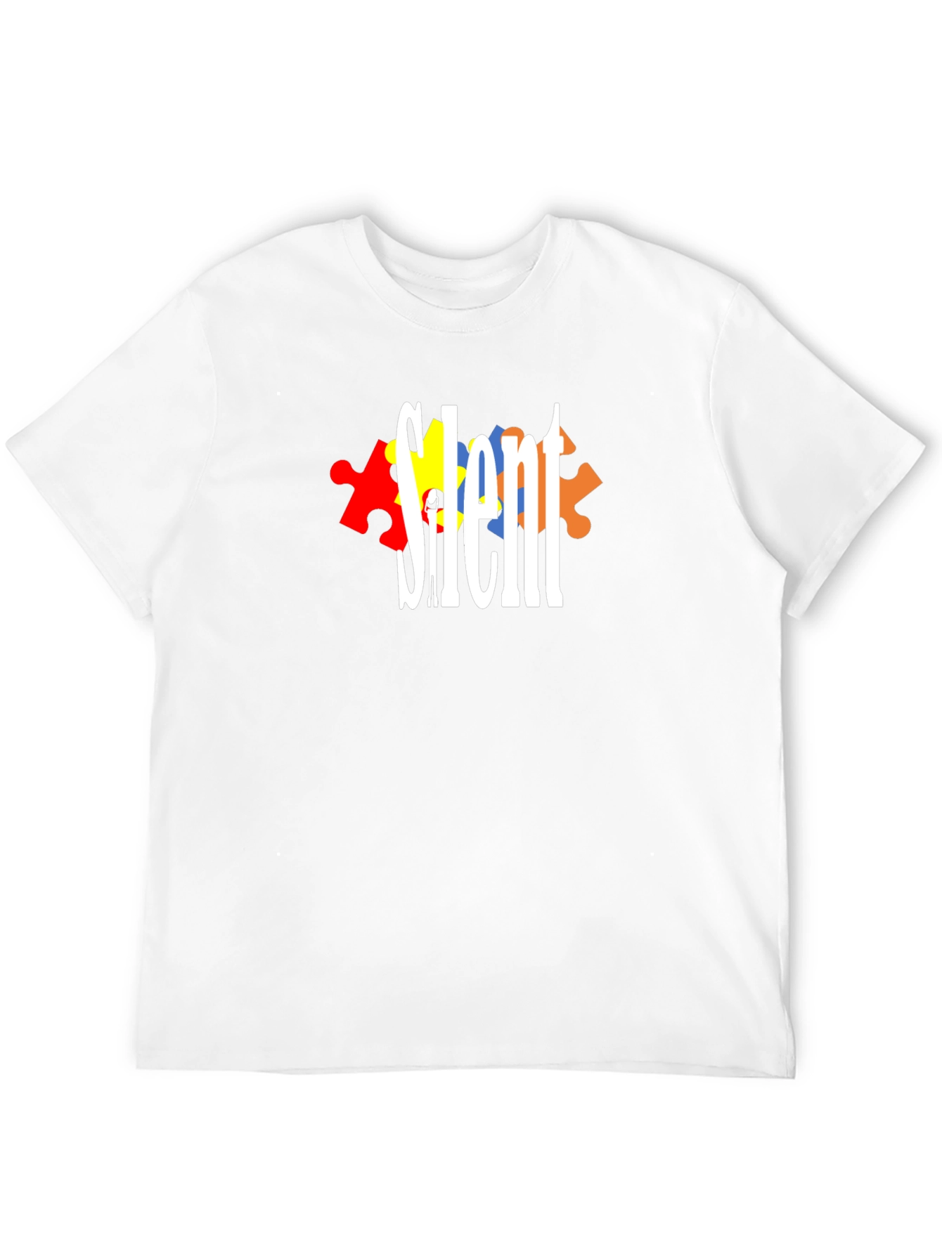 Silent Autism Awareness T-Shirt - Puzzle Piece Design