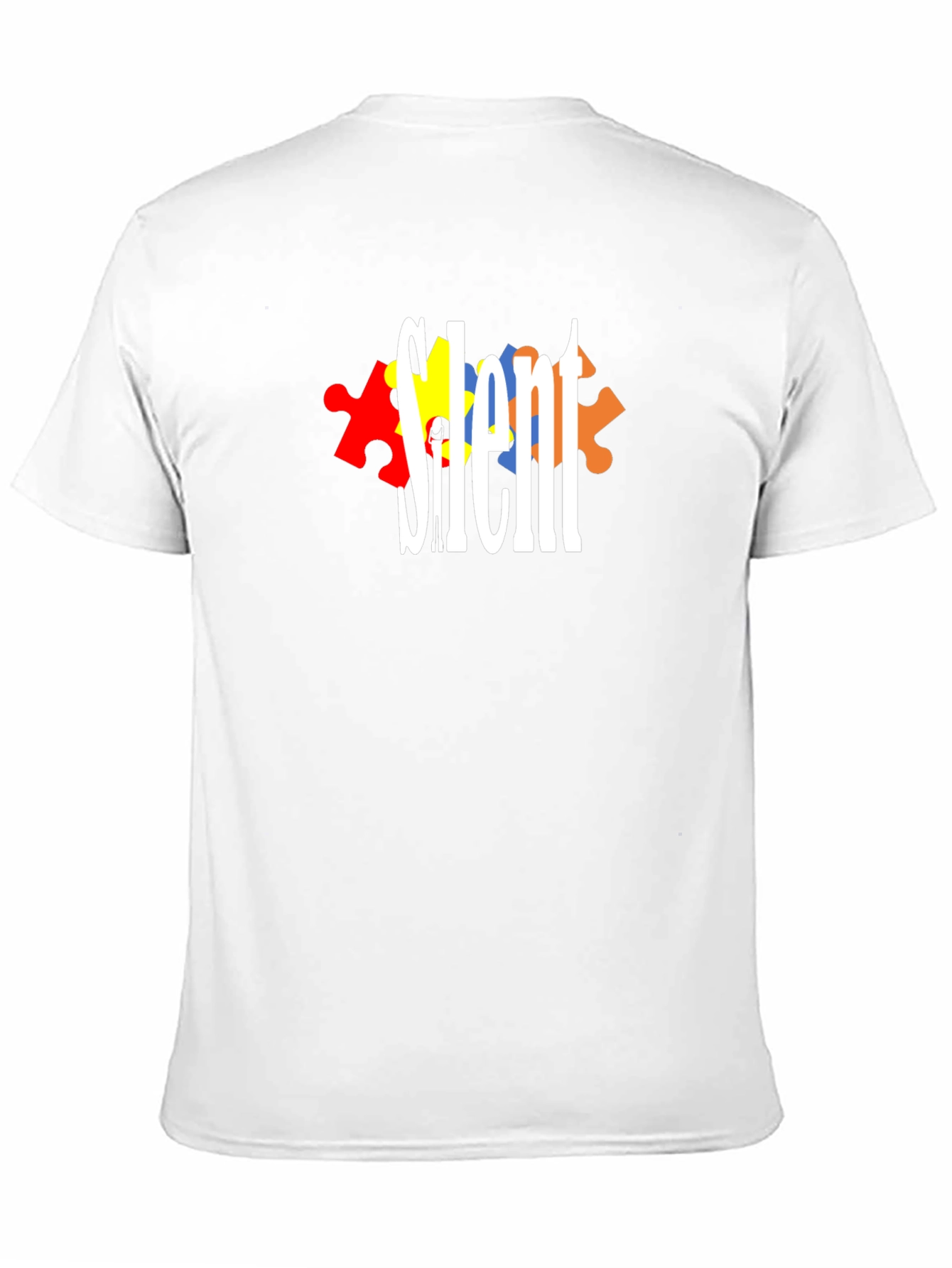 Silent Autism Awareness T-Shirt - Puzzle Piece Design