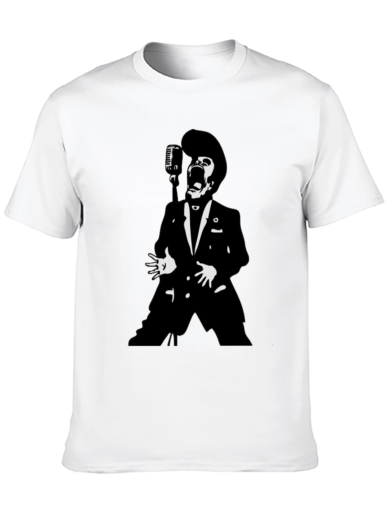 Retro Singer Graphic Black T-Shirt