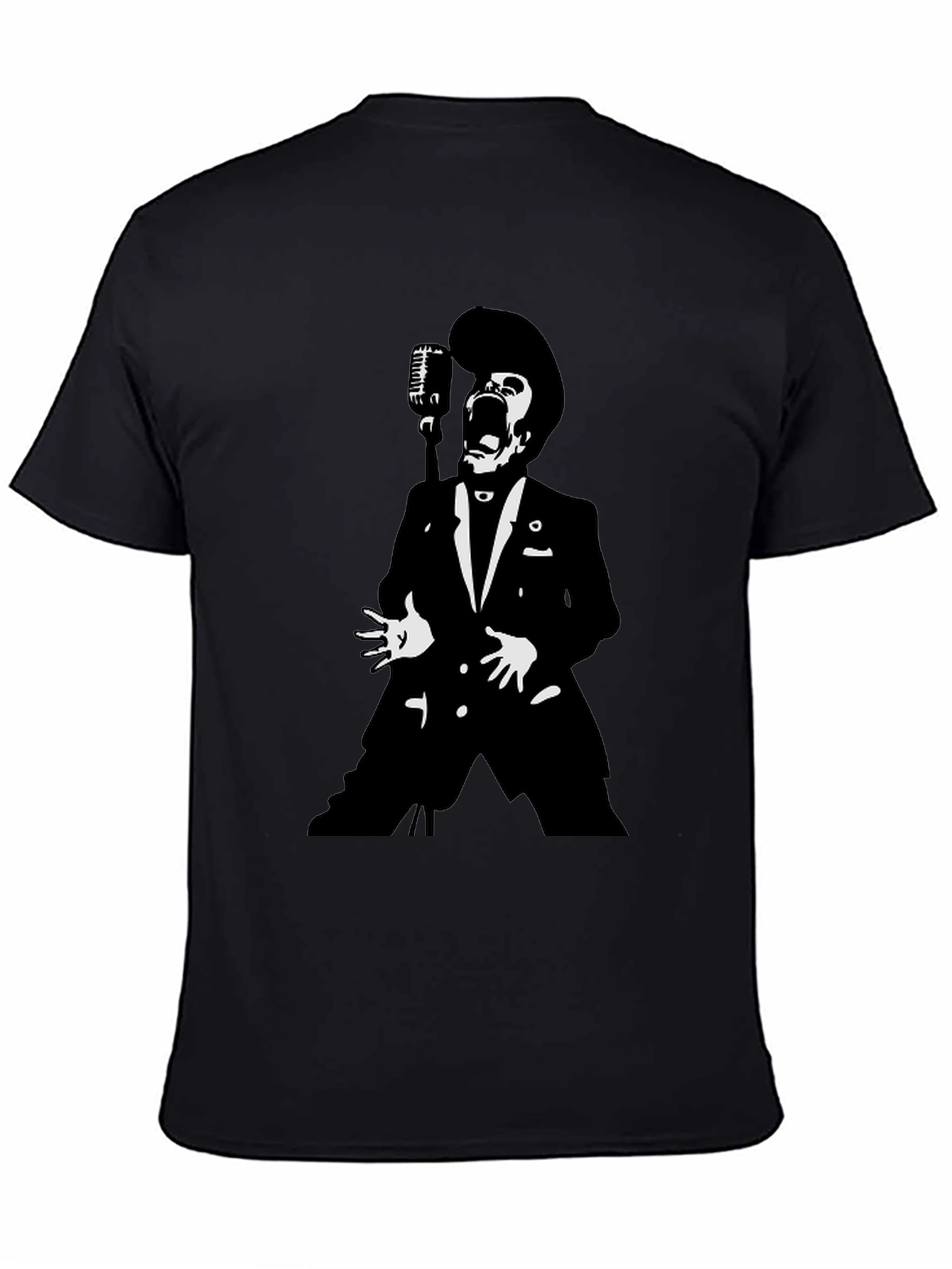 Retro Singer Graphic Black T-Shirt