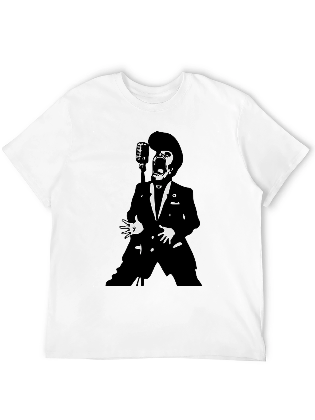 Retro Singer Graphic Black T-Shirt