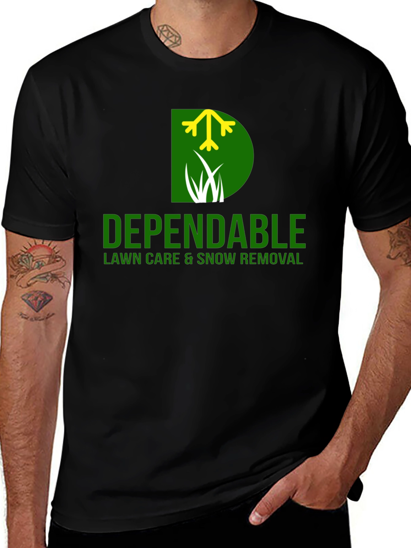 Dependable Lawn Care Black T-Shirt