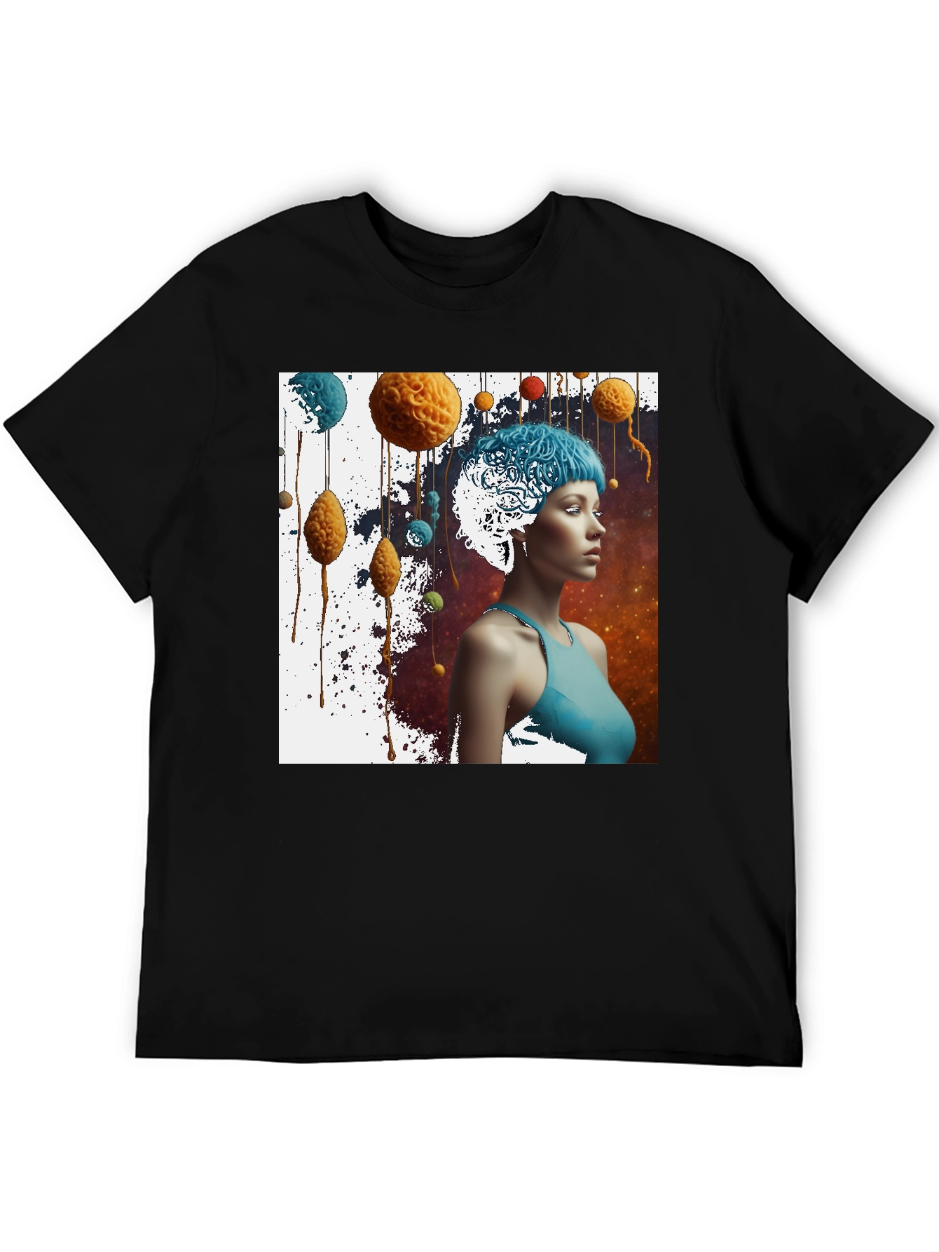 Abstract Brainy Tee - Artistic Graphic T-Shirt