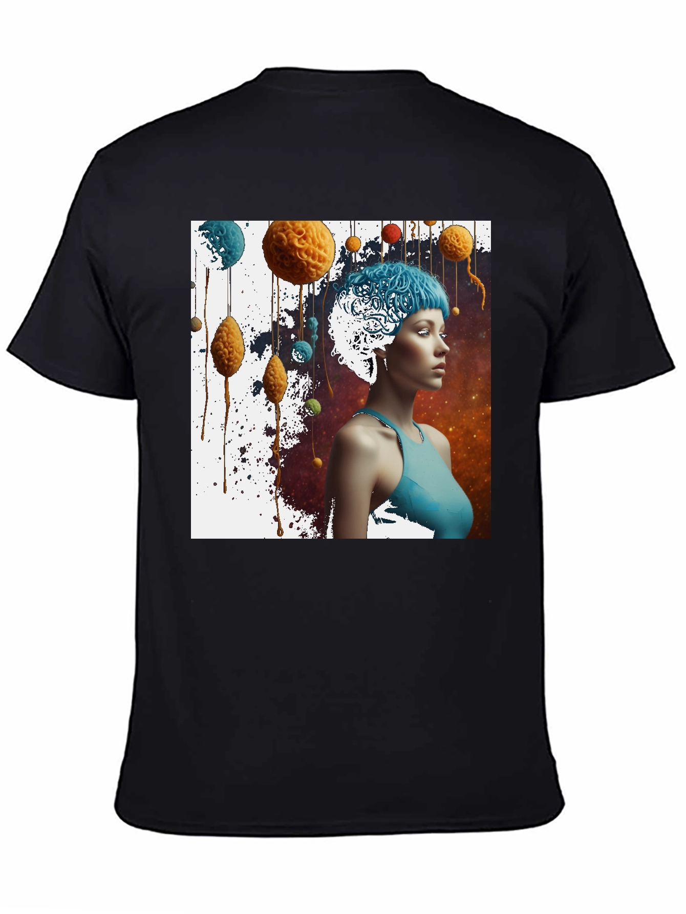 Abstract Brainy Tee - Artistic Graphic T-Shirt