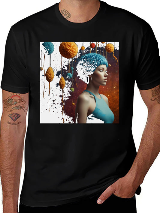 Abstract Brainy Tee - Artistic Graphic T-Shirt
