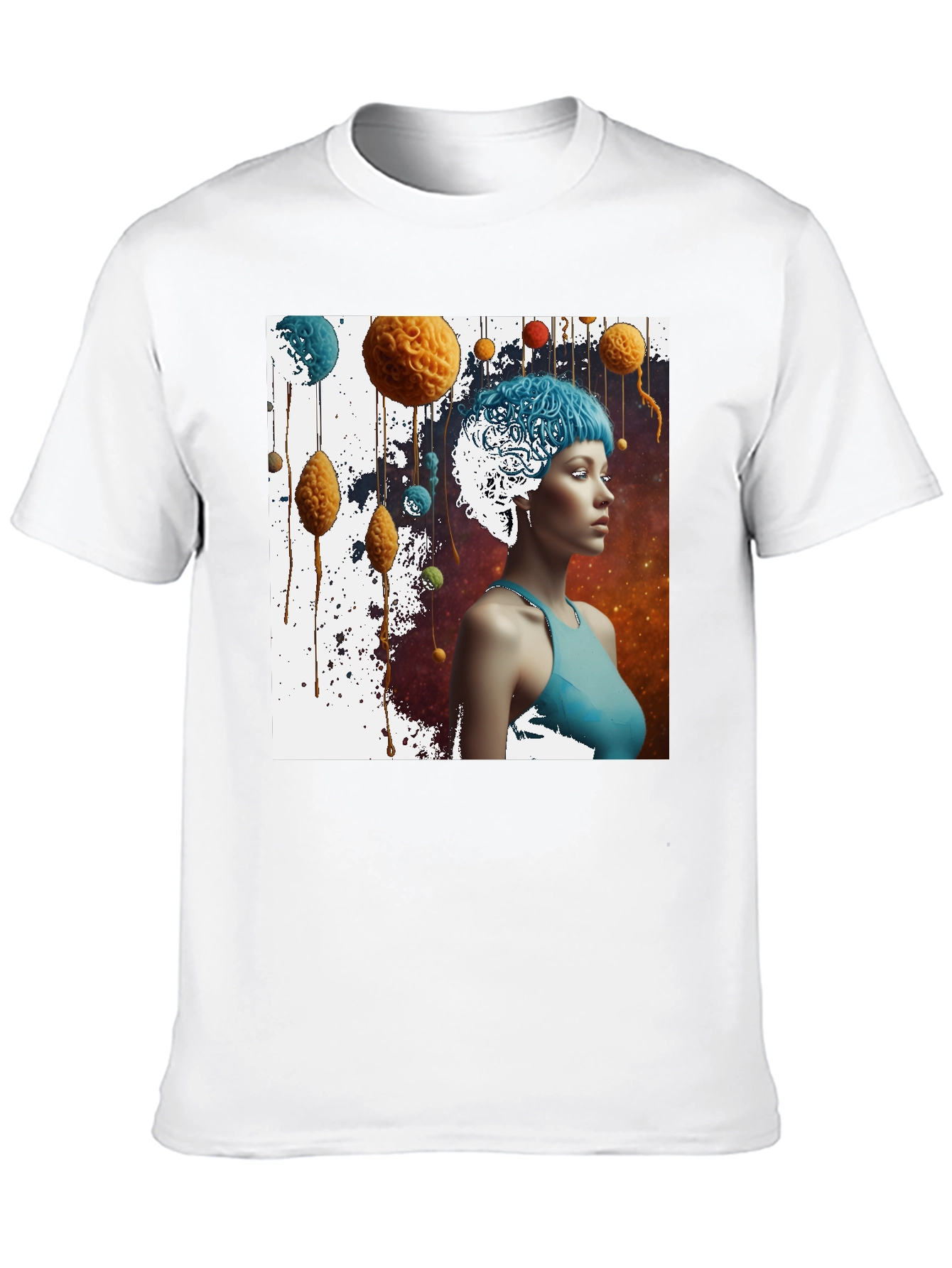 Abstract Brainy Tee - Artistic Graphic T-Shirt