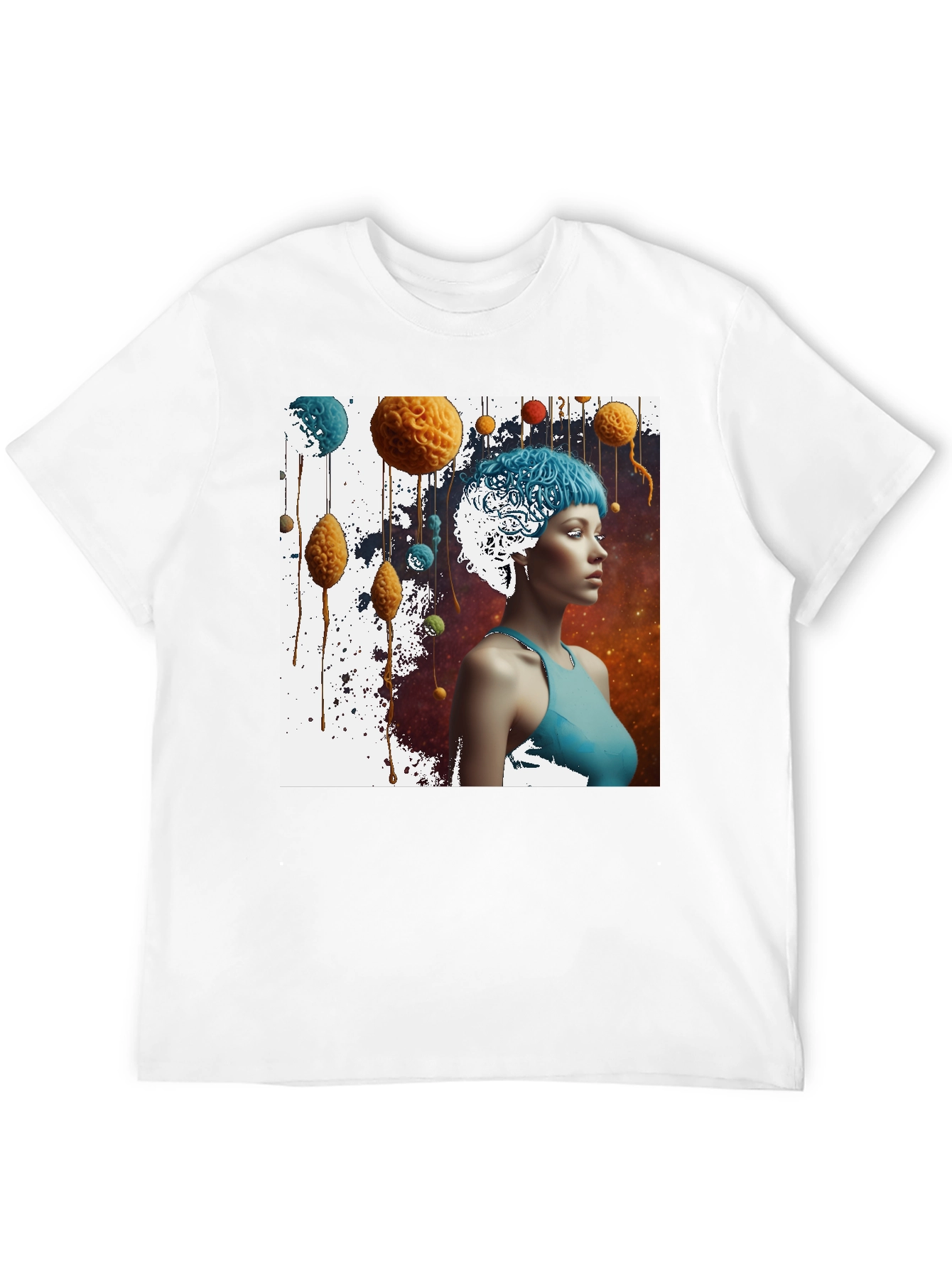 Abstract Brainy Tee - Artistic Graphic T-Shirt