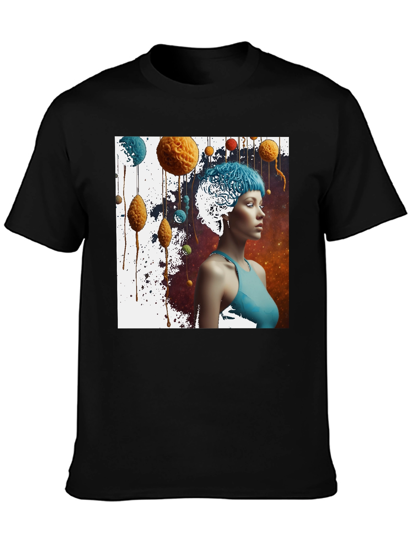 Abstract Brainy Tee - Artistic Graphic T-Shirt