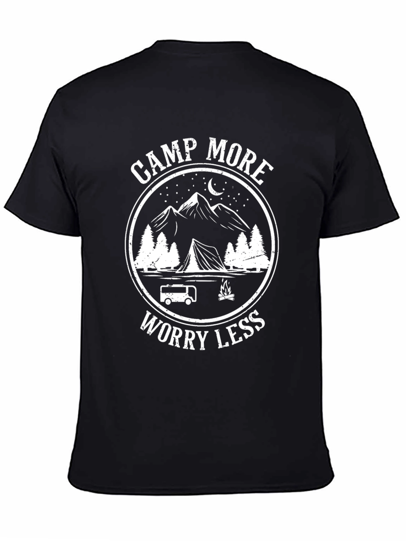 Camp More Worry Less Graphic T-Shirt