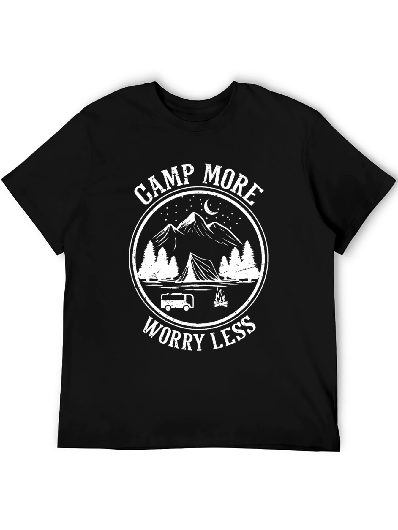 Camp More Worry Less Graphic T-Shirt