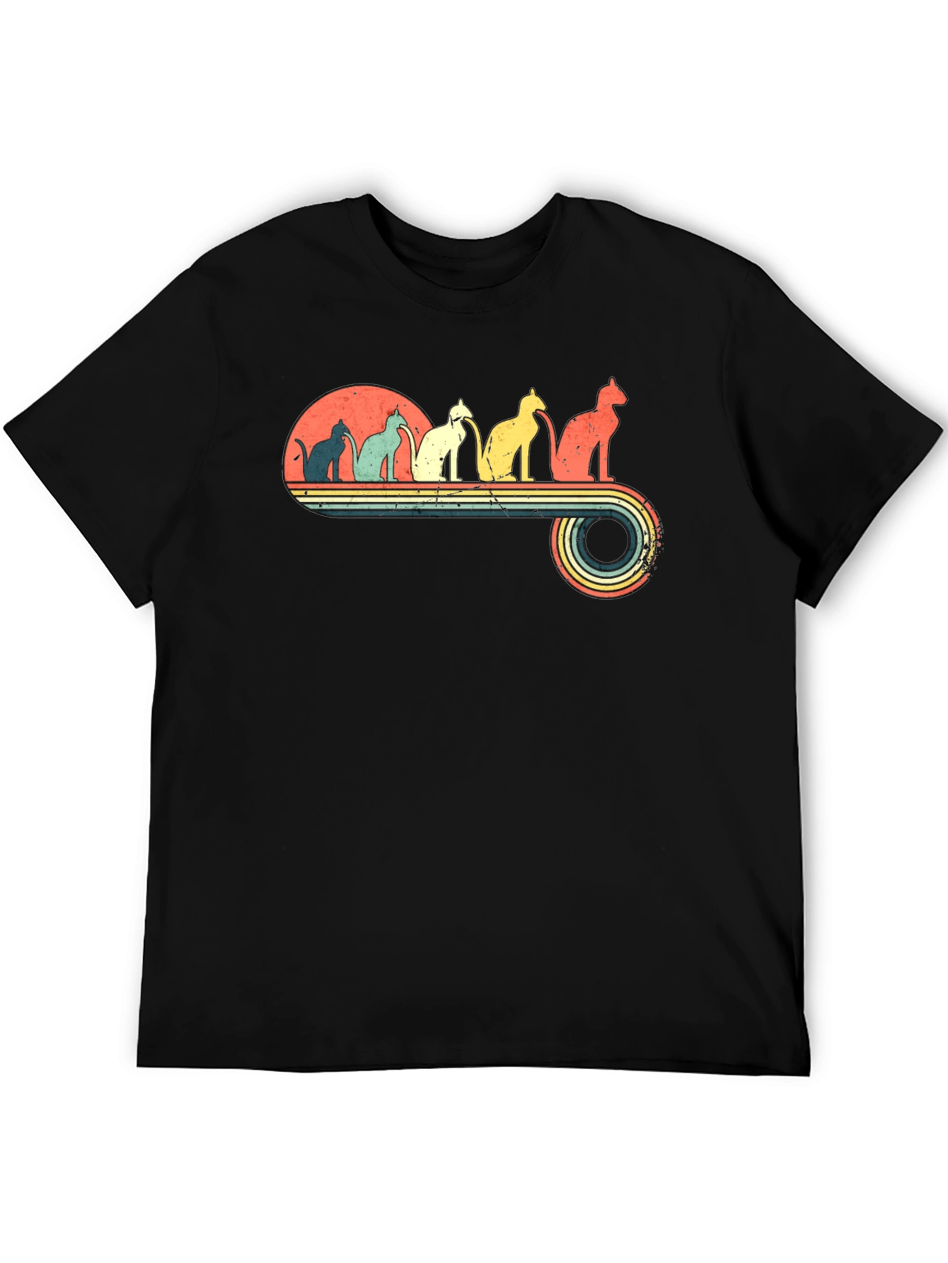 Retro Cats Graphic T-Shirt