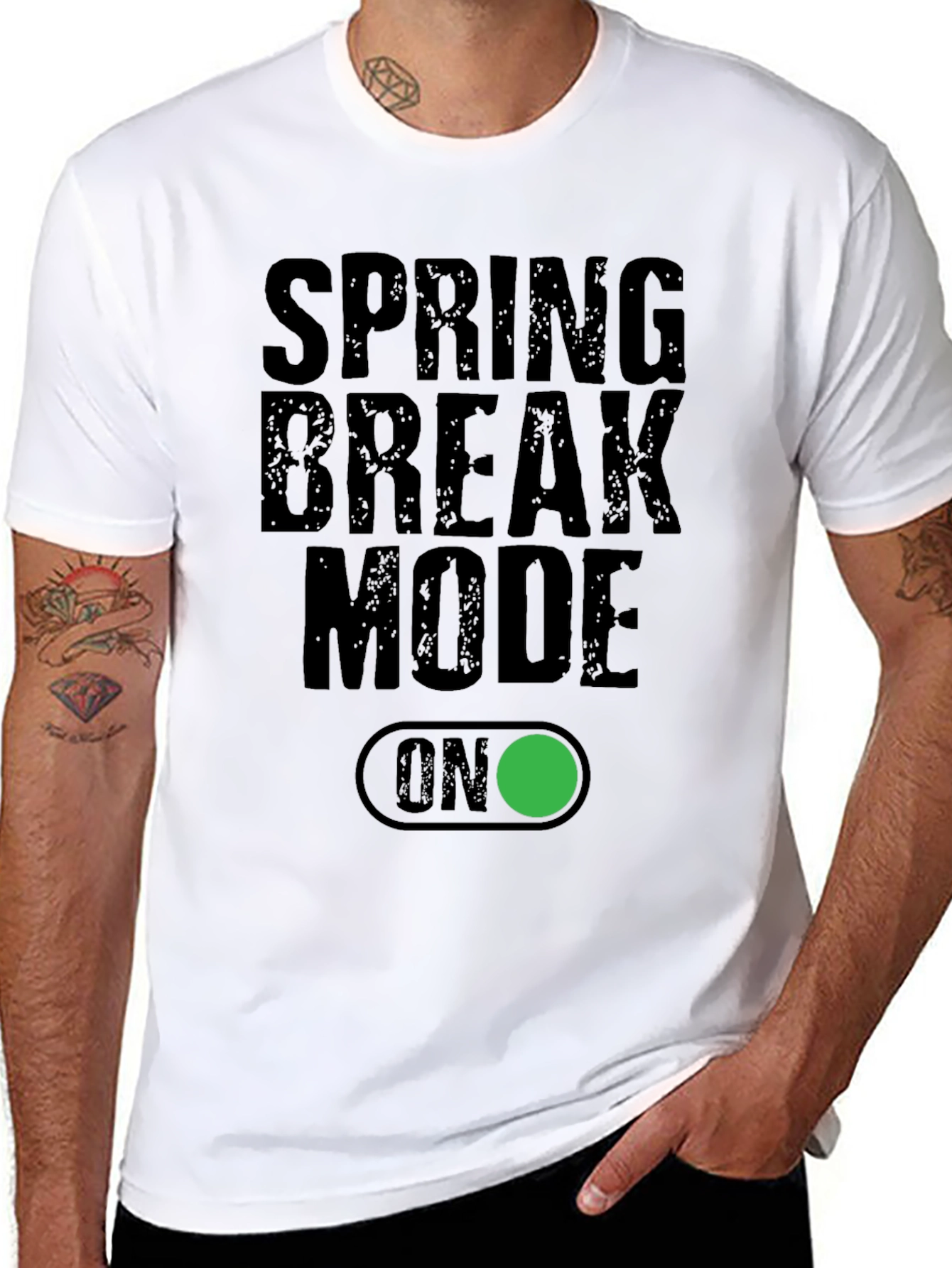 Spring Break Mode ON Black T-Shirt