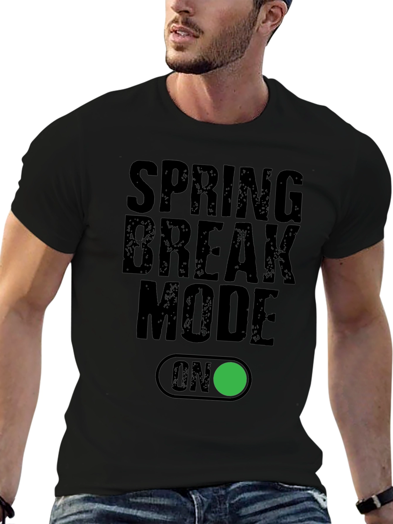 Spring Break Mode ON Black T-Shirt