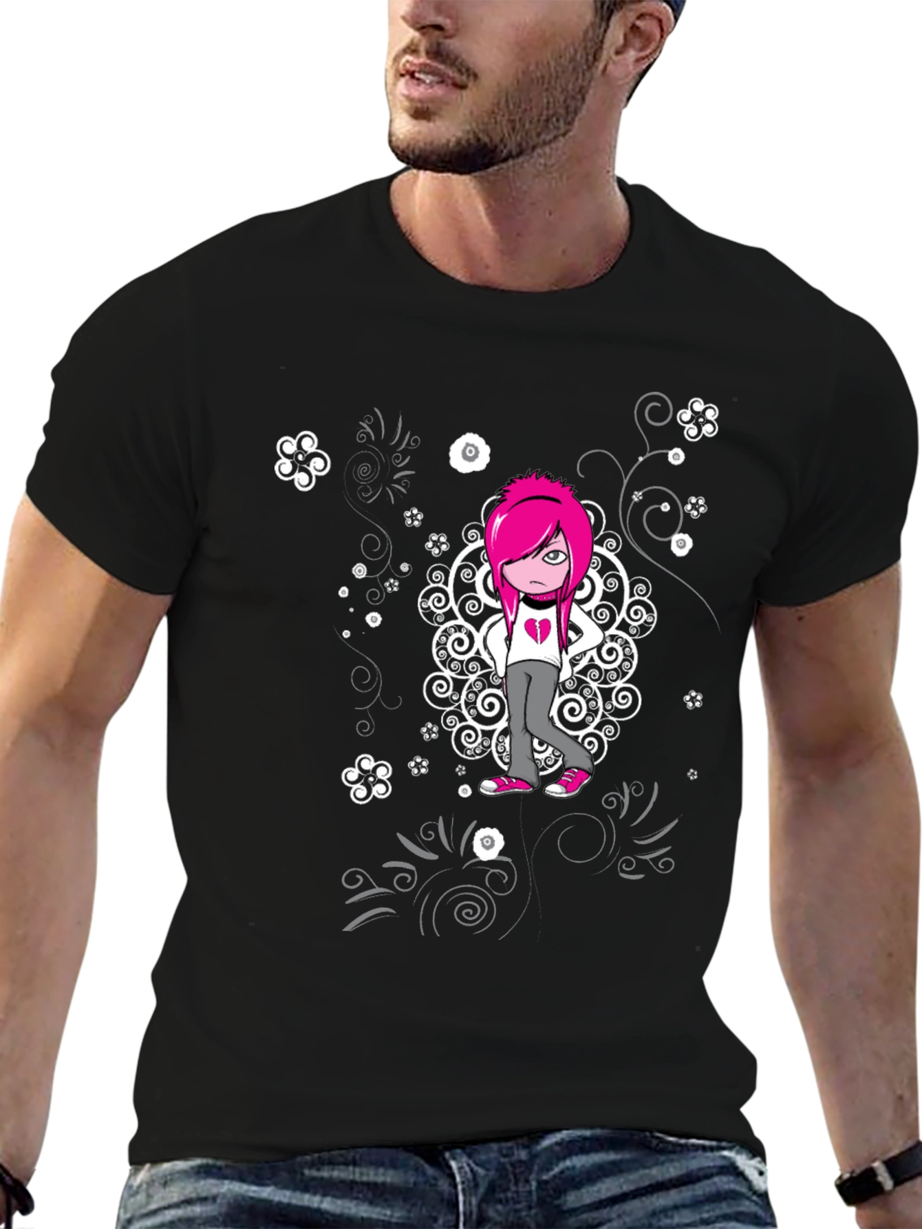 Emo Girl Graphic T-Shirt