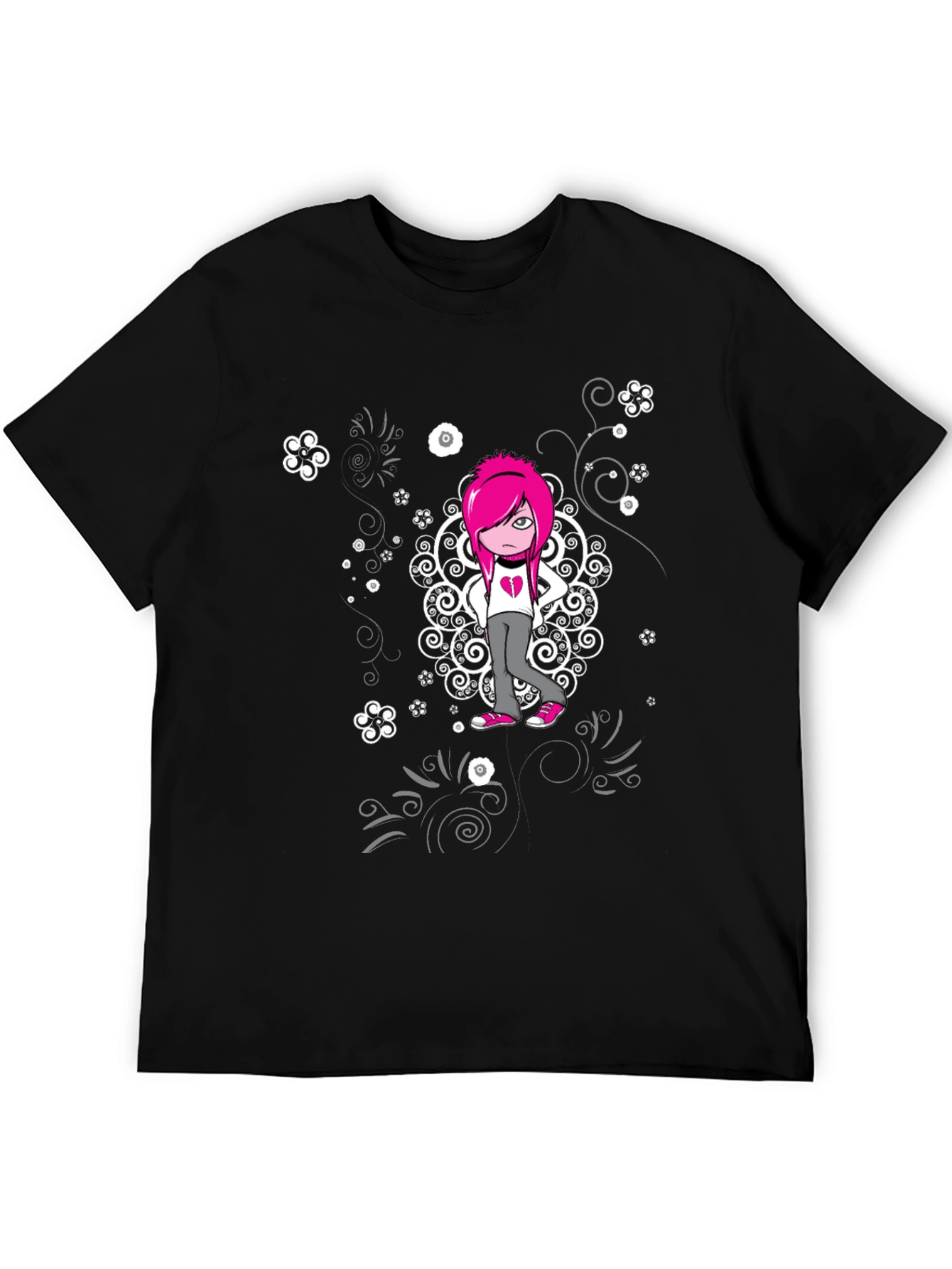 Emo Girl Graphic T-Shirt
