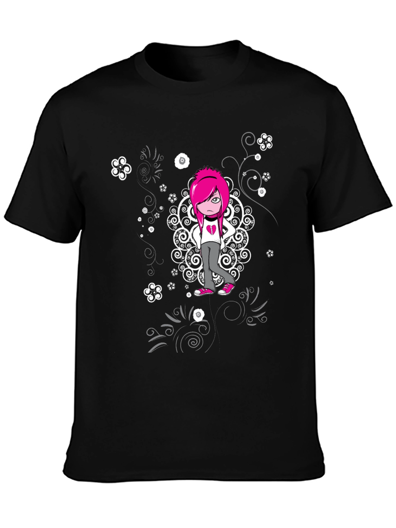 Emo Girl Graphic T-Shirt