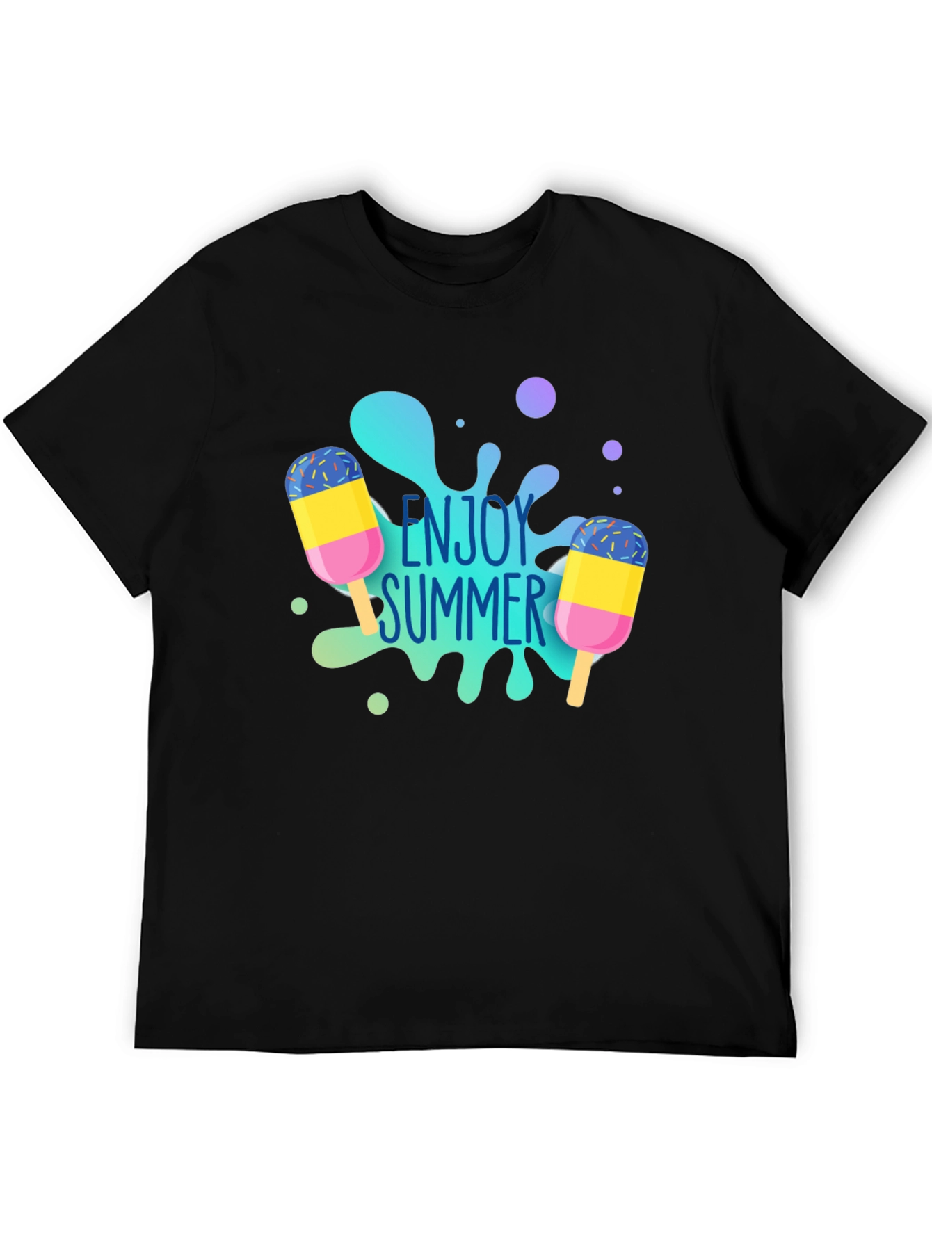Enjoy Summer Graphic Tee - Fun Ice Cream Design