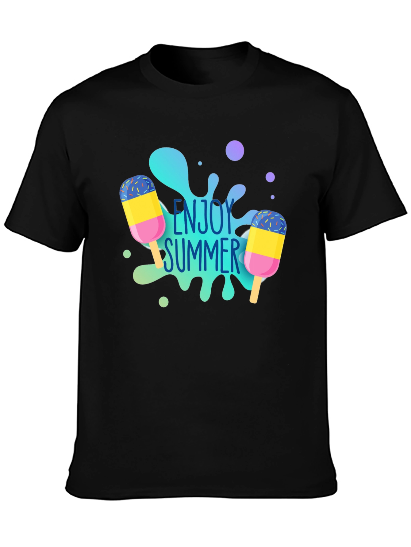 Enjoy Summer Graphic Tee - Fun Ice Cream Design