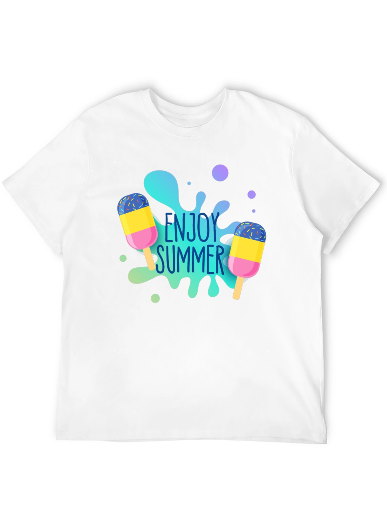Enjoy Summer Graphic Tee - Fun Ice Cream Design