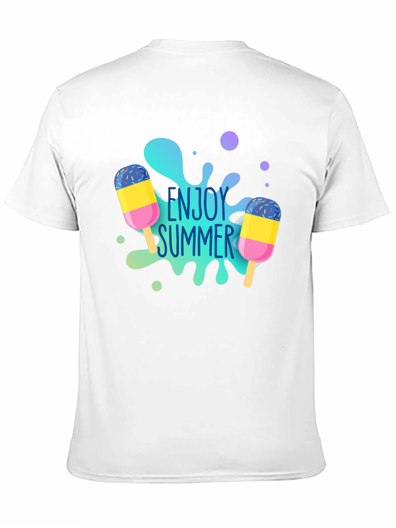 Enjoy Summer Graphic Tee - Fun Ice Cream Design