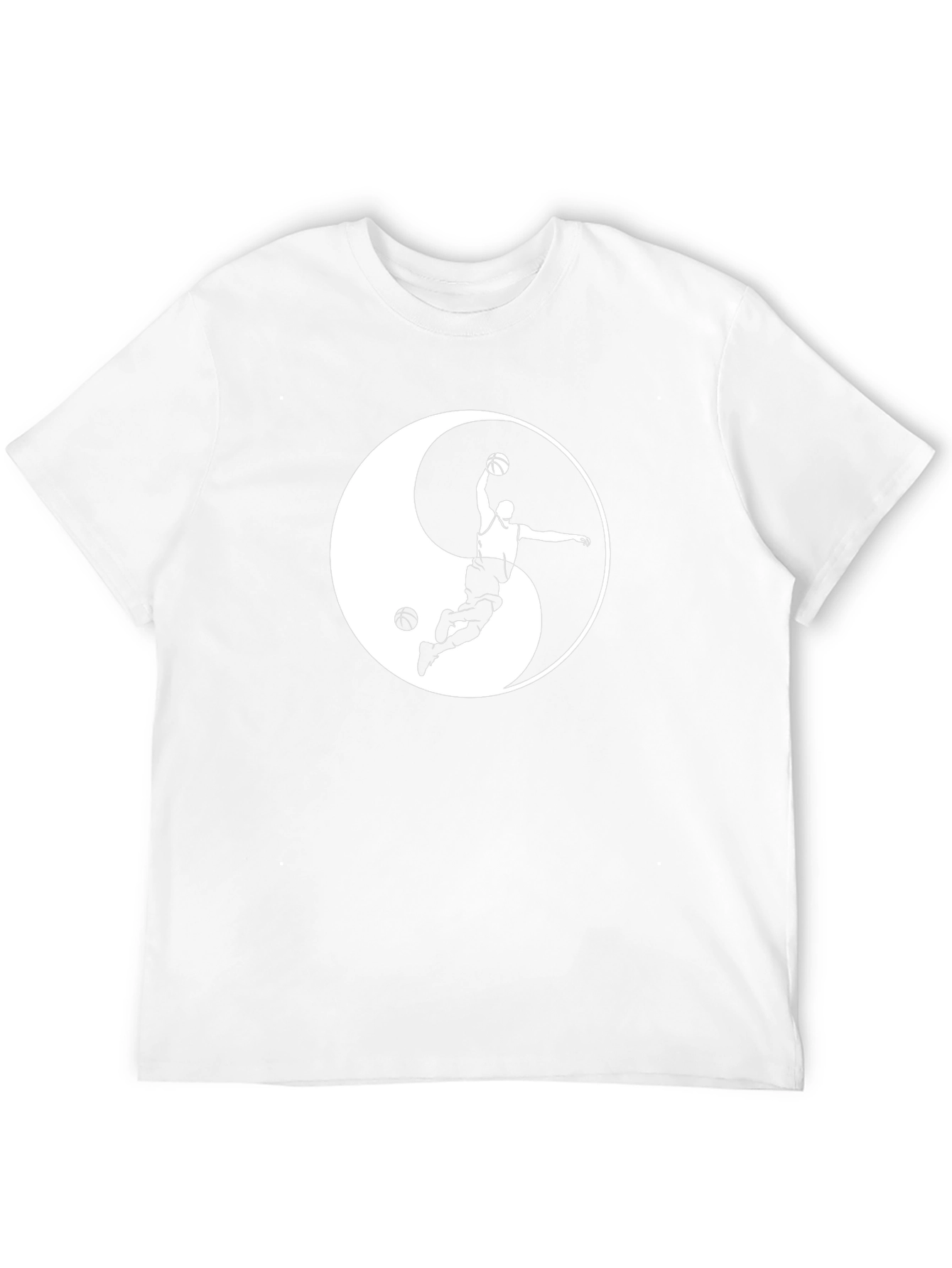 Yin Yang Basketball T-Shirt - Black Cotton Tee