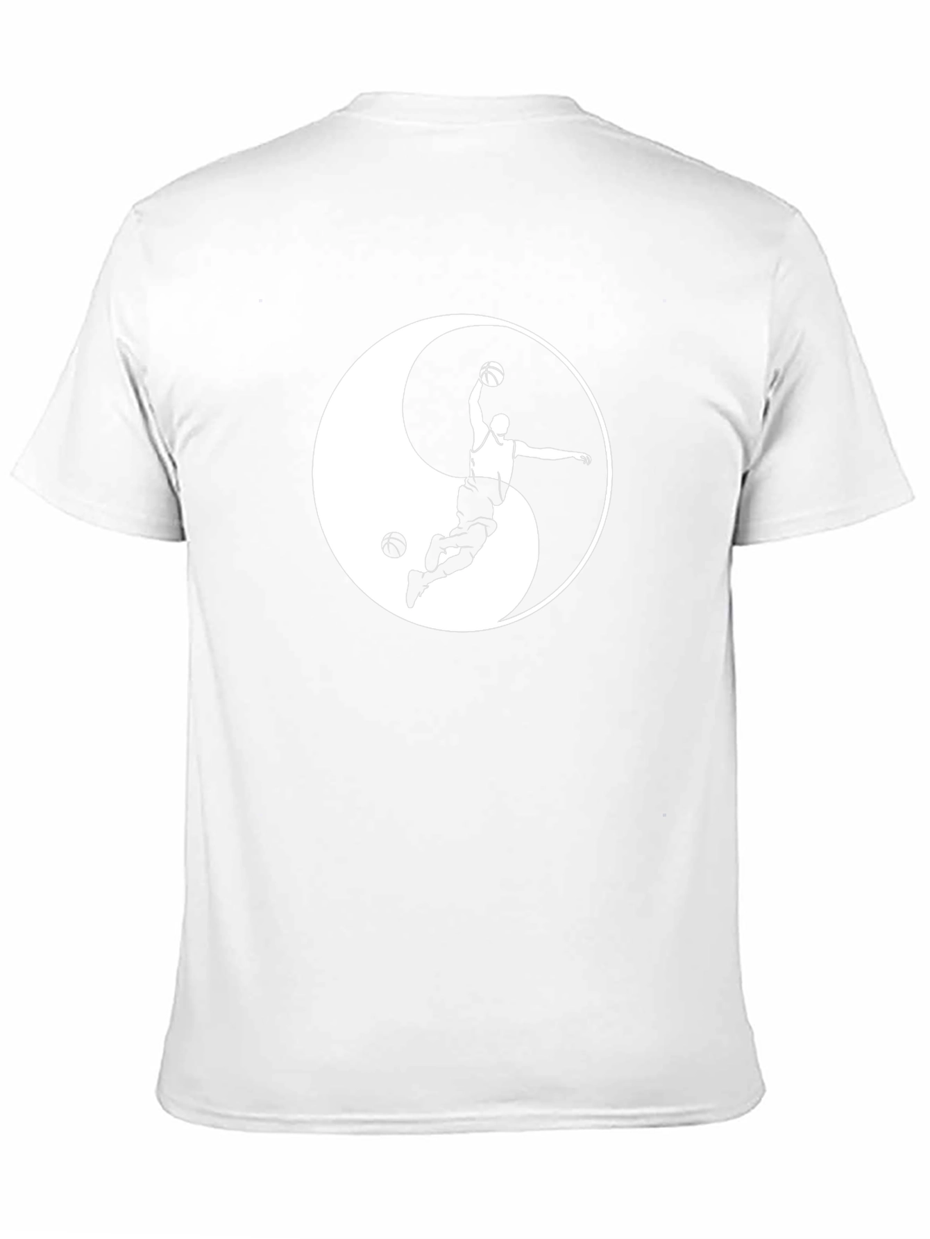 Yin Yang Basketball T-Shirt - Black Cotton Tee