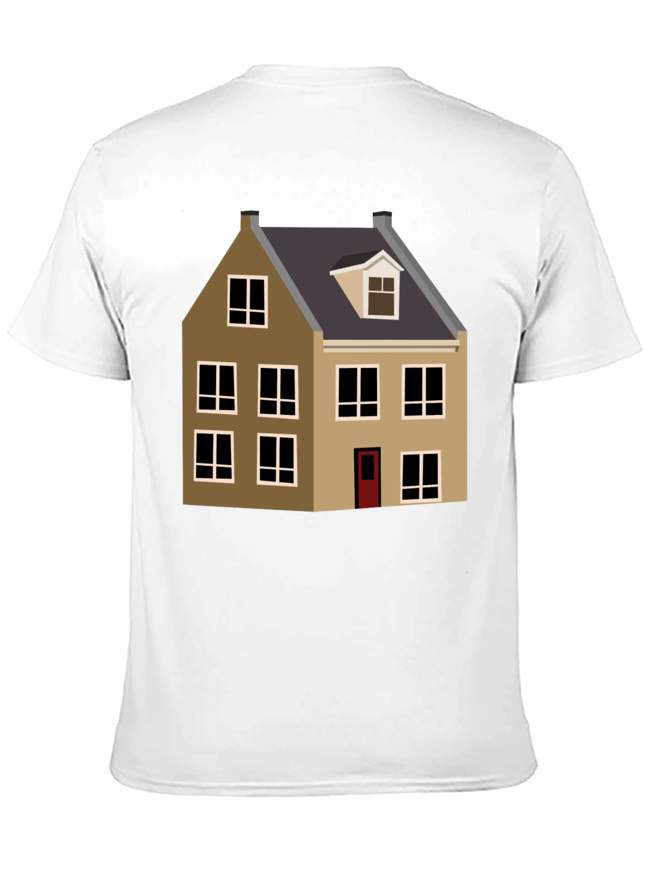 House Graphic Tee - Black Cotton Blend