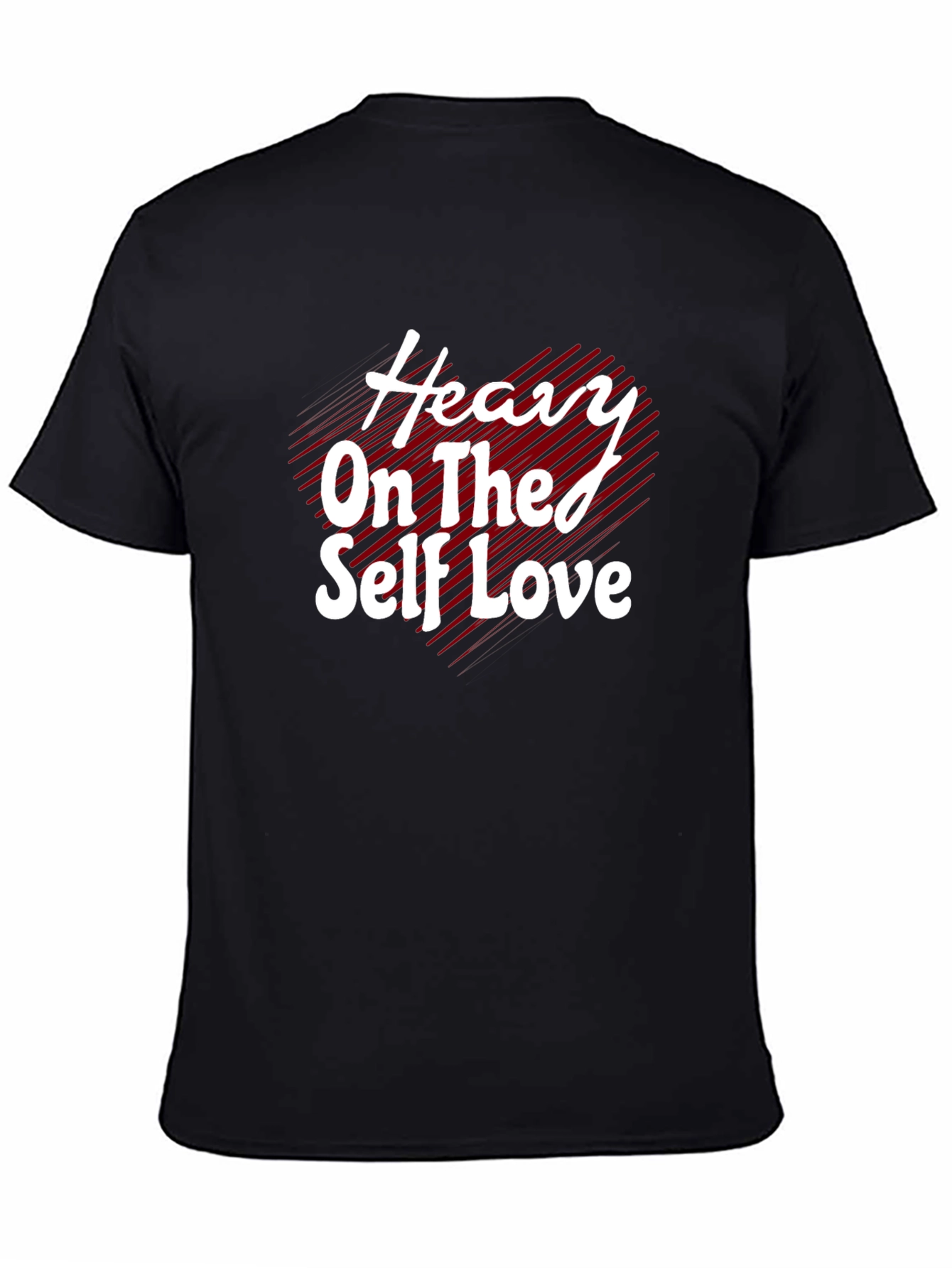 Heavy On The Self Love Graphic Tee - Black