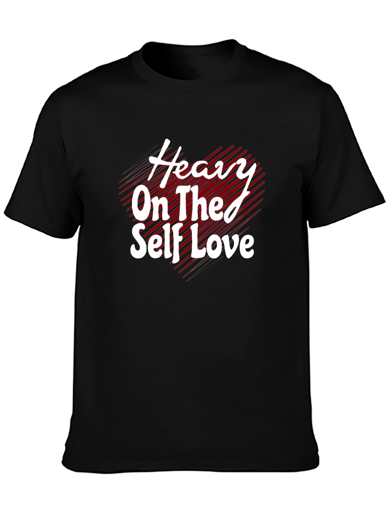 Heavy On The Self Love Graphic Tee - Black
