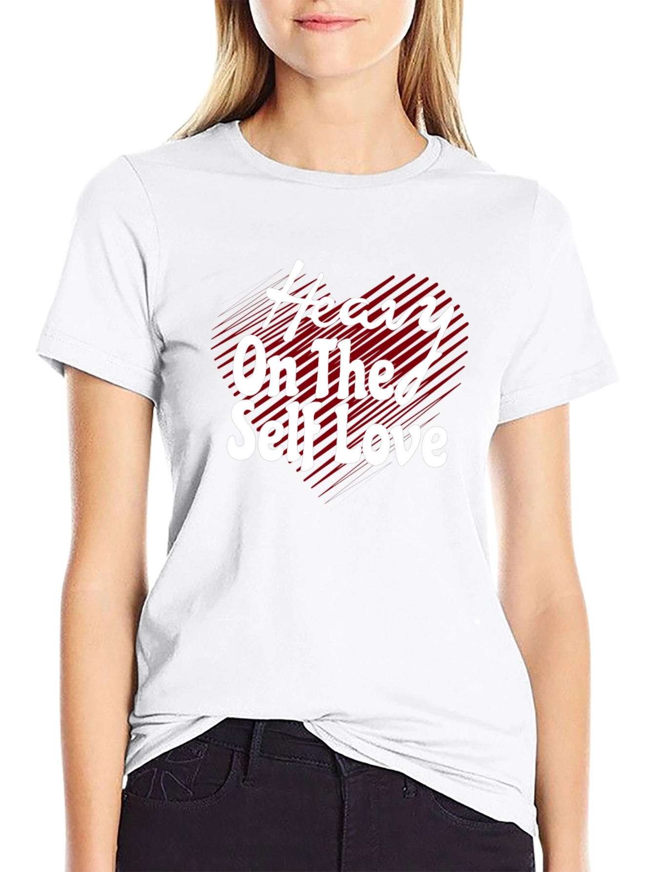 Heavy On The Self Love Graphic Tee - Black
