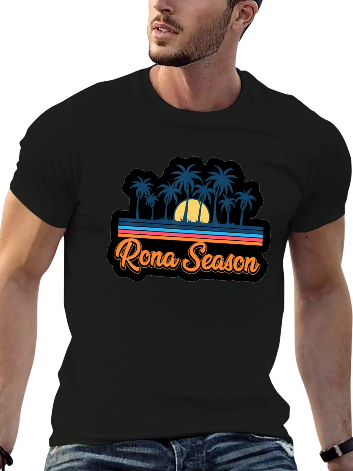 Rona Season Palm Tree Graphic Tee - Island Vibes