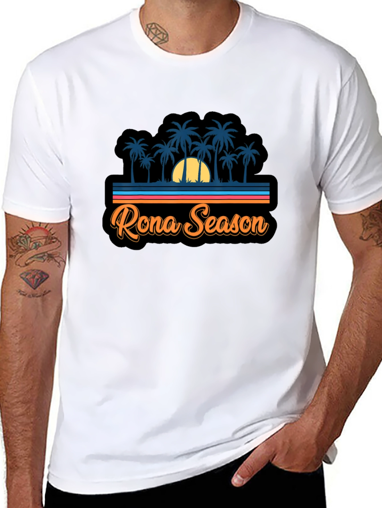 Rona Season Palm Tree Graphic Tee - Island Vibes