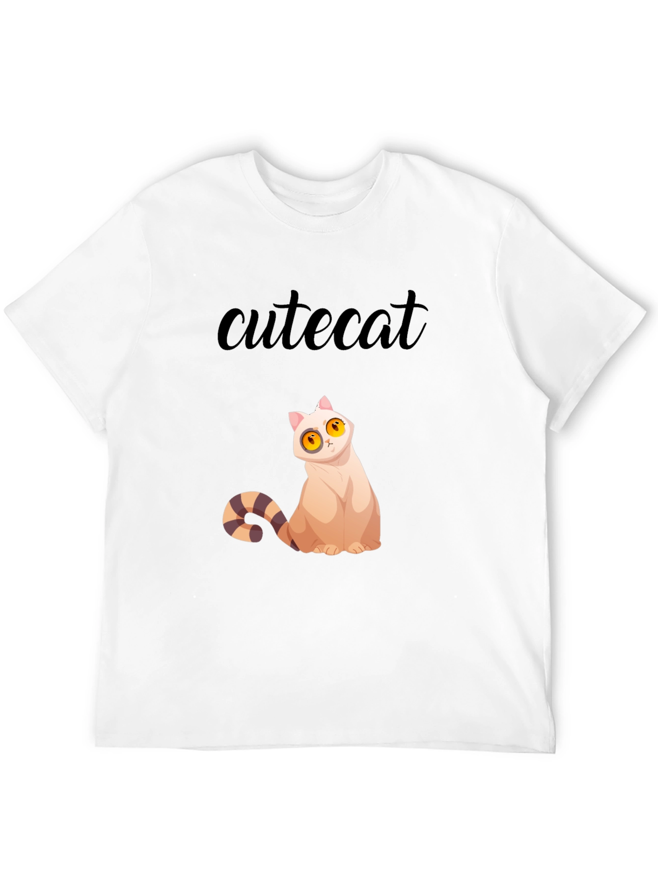 Cute Cat Graphic Tee - Stylish Black T-Shirt